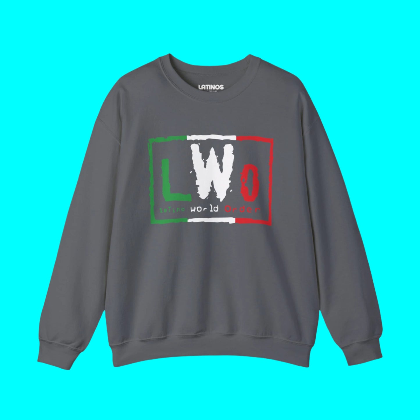LWO Latino World Order Fleece-Lined Crewneck Sweater | Viral Funny Latino Pride Tees | 3 Colors