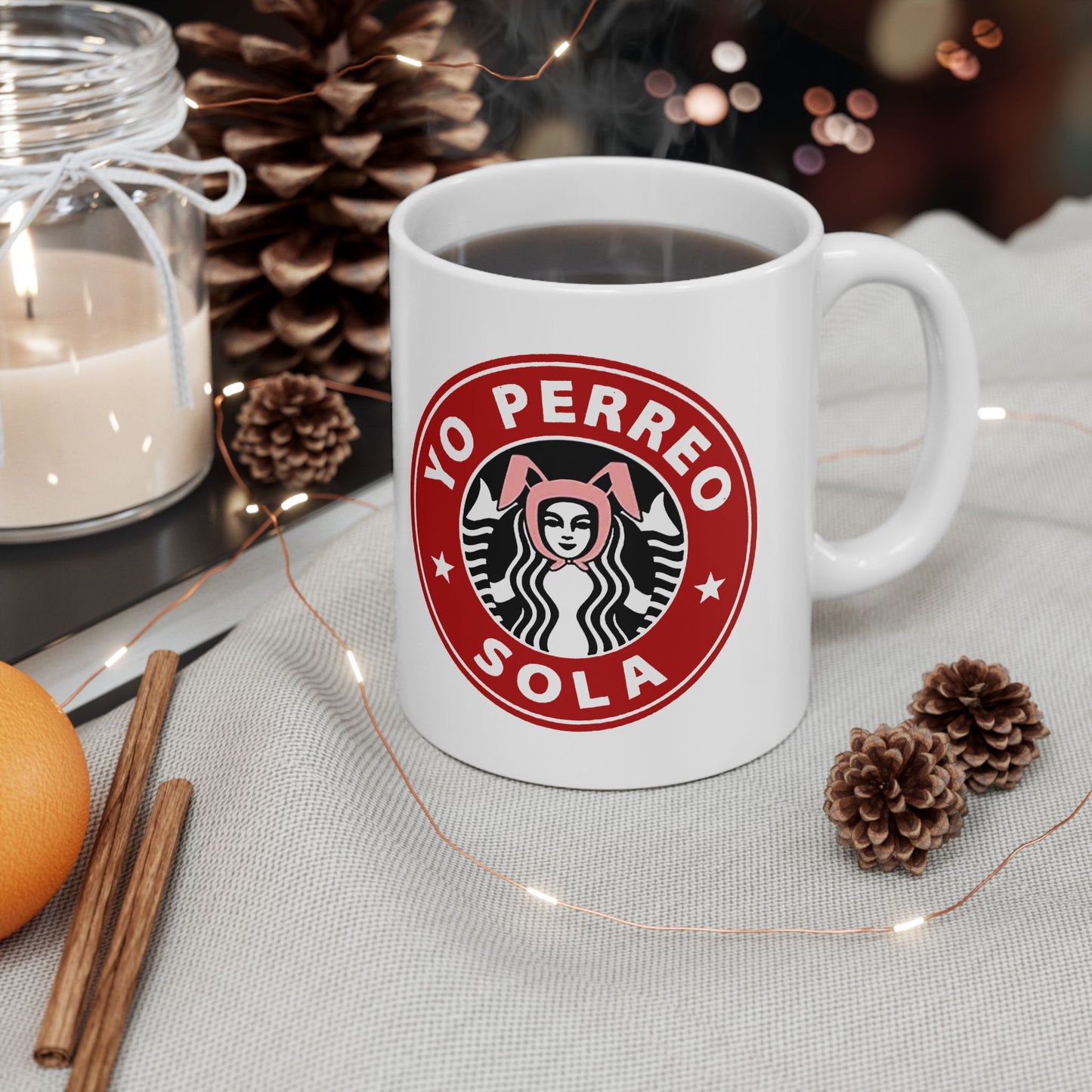 Yo Perreo Sola Coffee Mug | Bunny Lyric, Viral Funny Latino Products | 11 or 15 Ounces - Latinos 4 The World