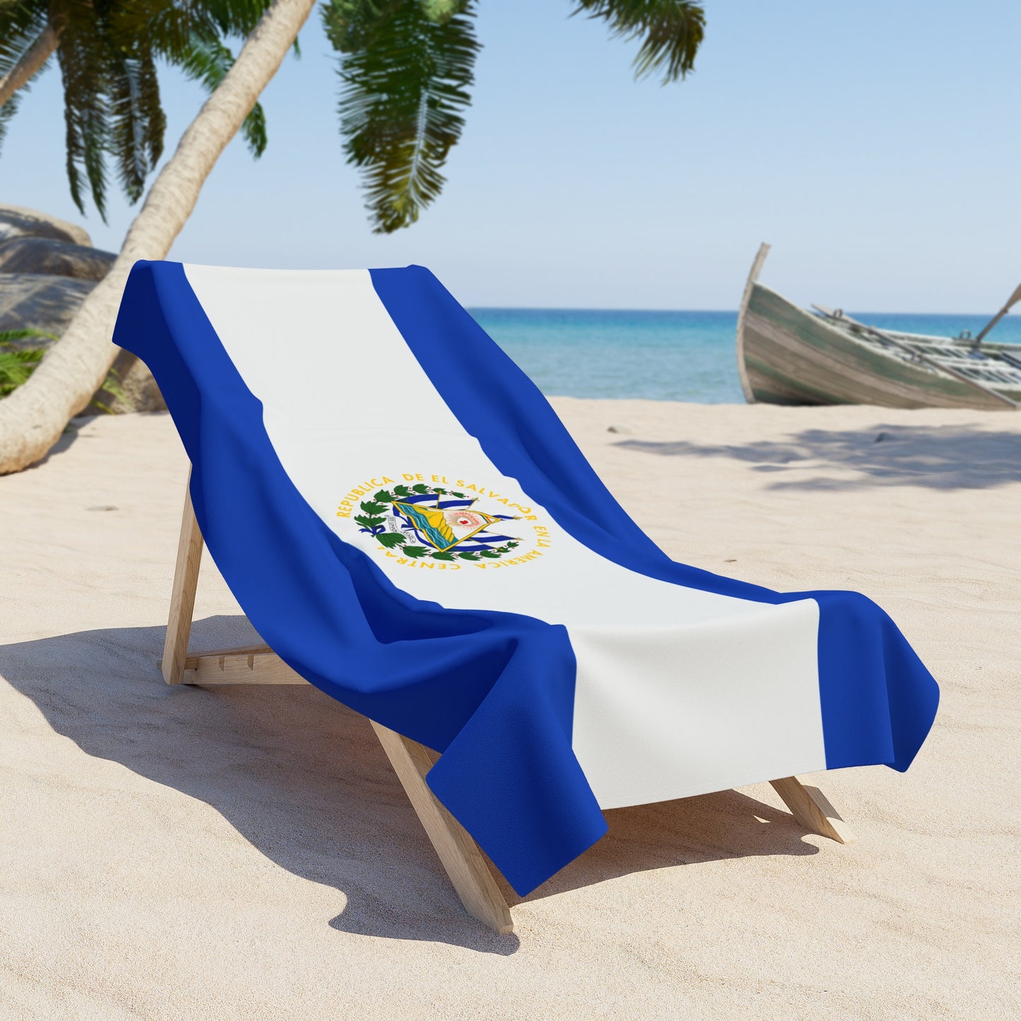 El Salvador Flag Beach Towel | Quality & Long Lasting - 2 Sizes | Salvadorian Pride | Gift for Salvadorians | Púchica Vos - Latinos 4 The World
