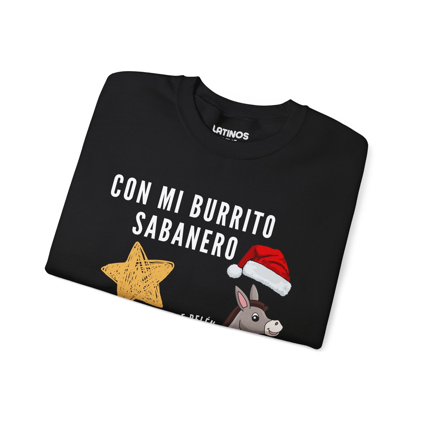 Con Mi Burrito Sabanero Voy Camino De Belen Navidad Christmas Sweater | 3 Colors - Latinos 4 The World