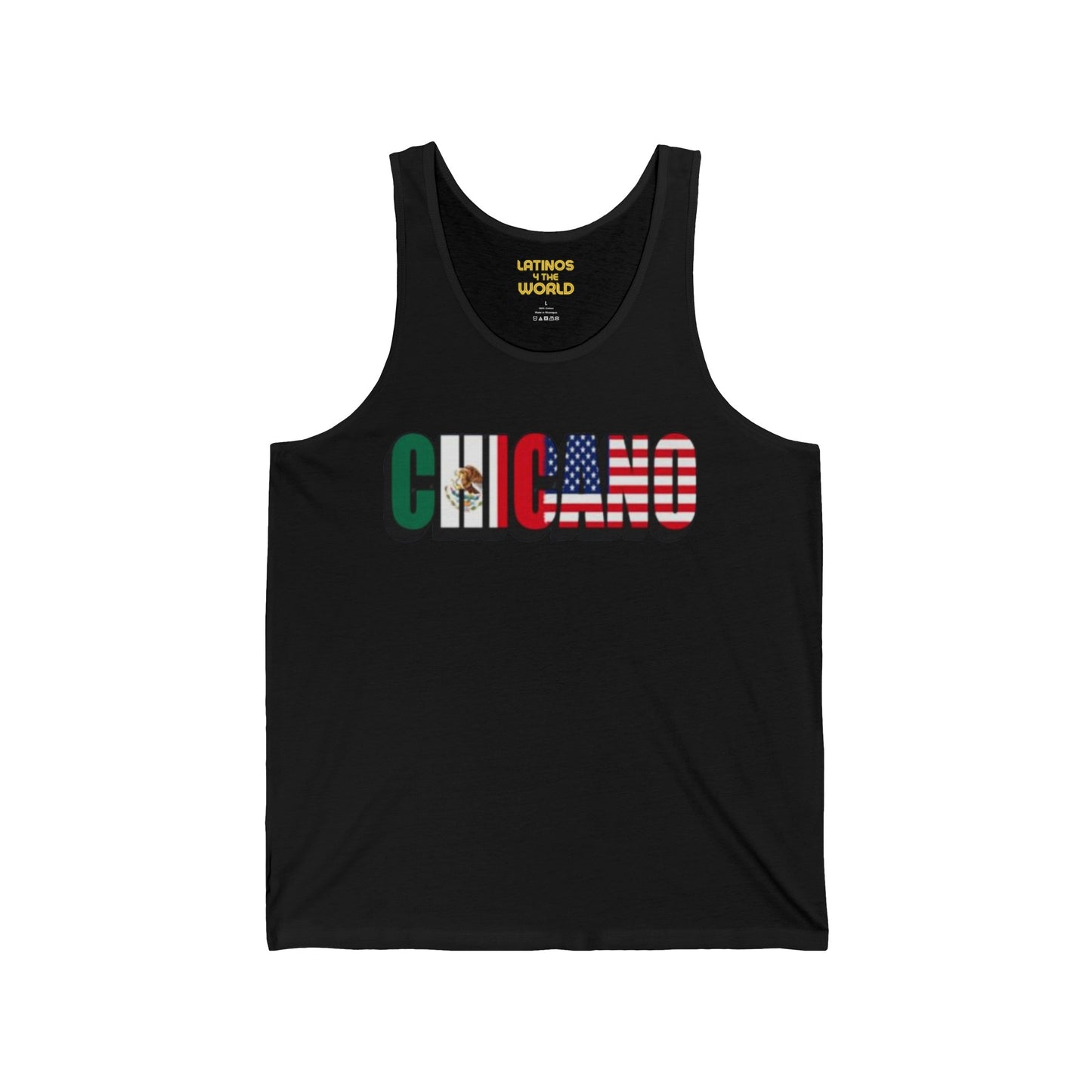 CHICANO Mexico + USA Tanktop | Light Cotton | 4th Of July Funny Viral Latino Tees | Unisex - 3 COLORS - Latinos 4 The World