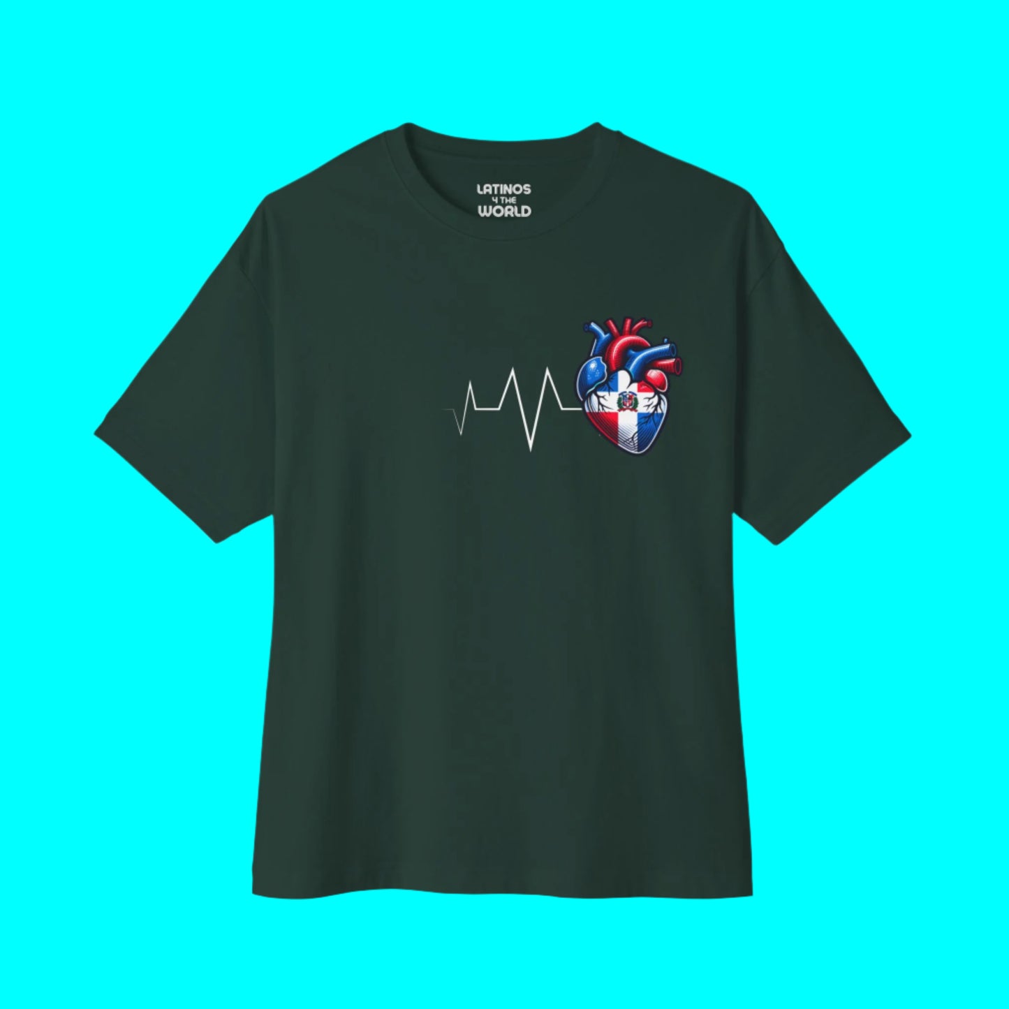 Dominican Republic Always In My Heart T-shirt | La Republica Dominicana Heartbeat Corazon | Latino Pride Funny Viral Tees