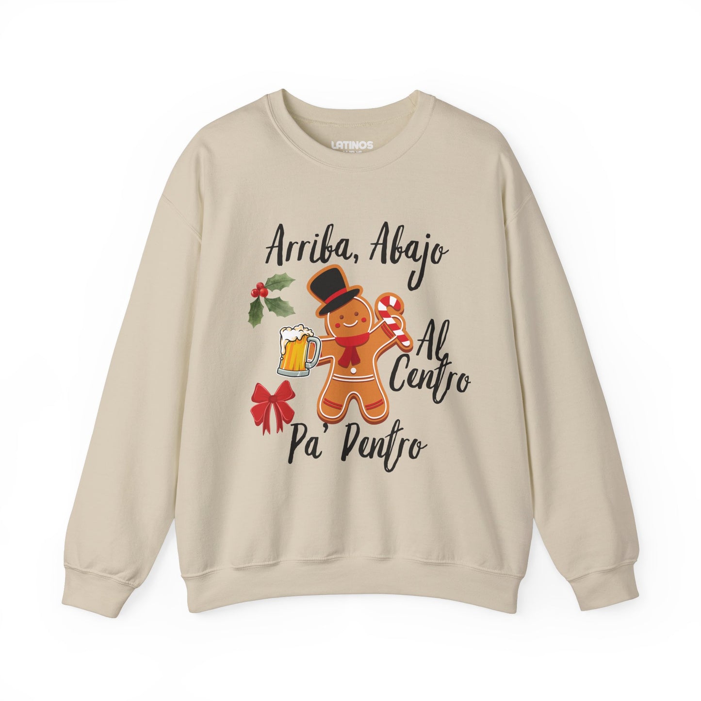 Arriba, Abajo, Al Centro, Pa' Dentro Comfy Christmas Crewneck Sweater | Latino - Latinos 4 The World