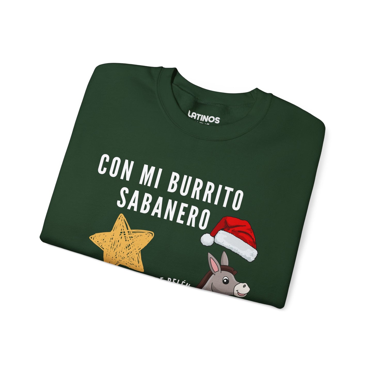 Con Mi Burrito Sabanero Voy Camino De Belen Navidad Christmas Sweater | 3 Colors - Latinos 4 The World