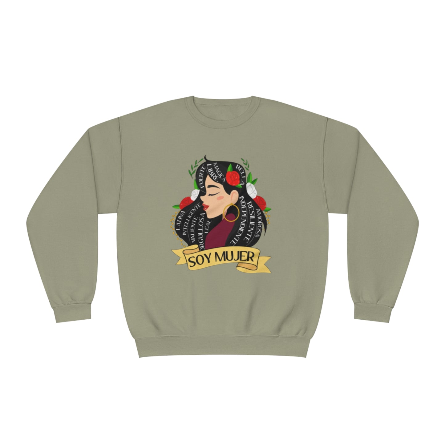 Soy Mujer (Bella, Leal, etc) Crewneck Sweatshirt | Fleece-Lined Crewneck | 5 Colors Available - Latinos 4 The World
