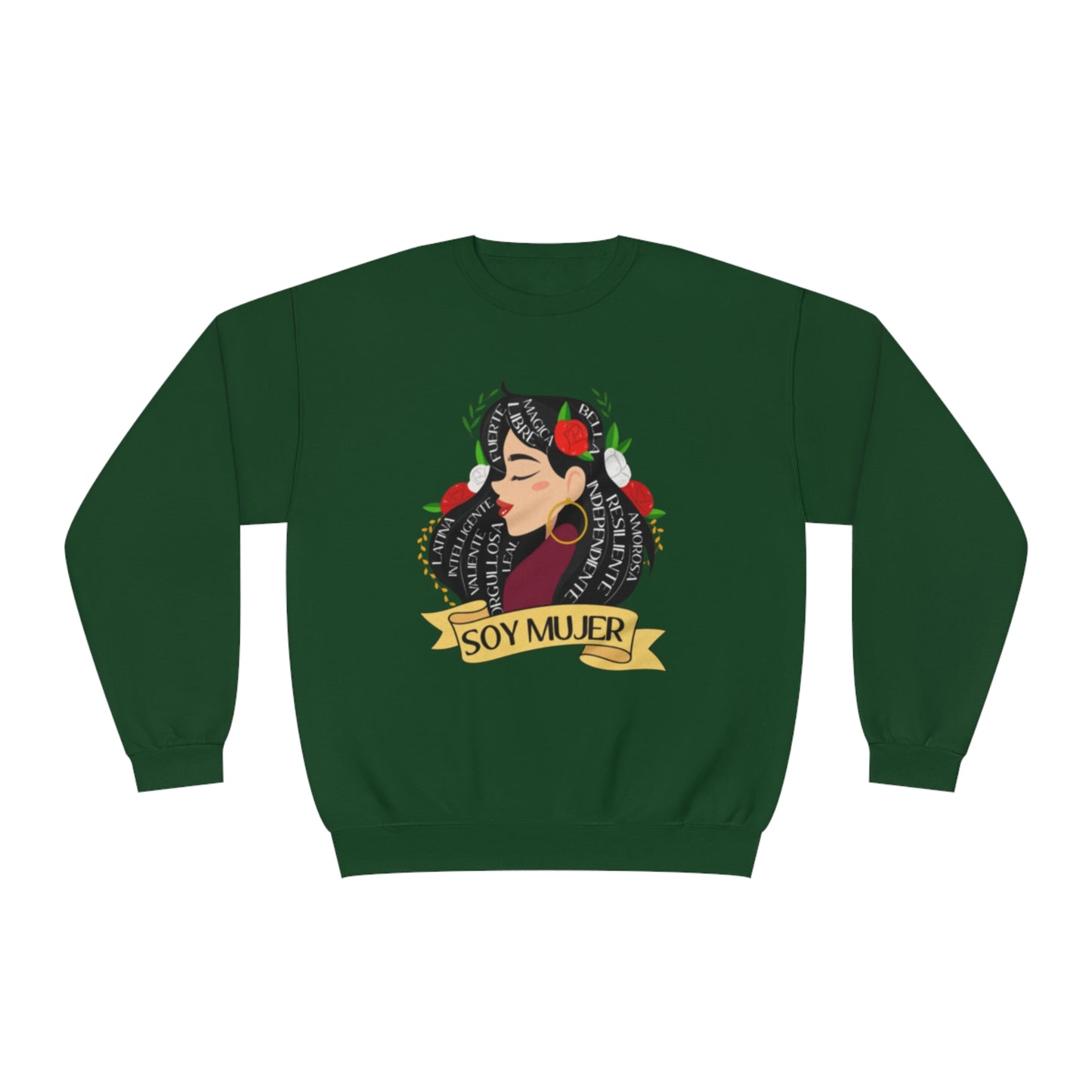 Soy Mujer (Bella, Leal, etc) Crewneck Sweatshirt | Fleece-Lined Crewneck | 5 Colors Available - Latinos 4 The World