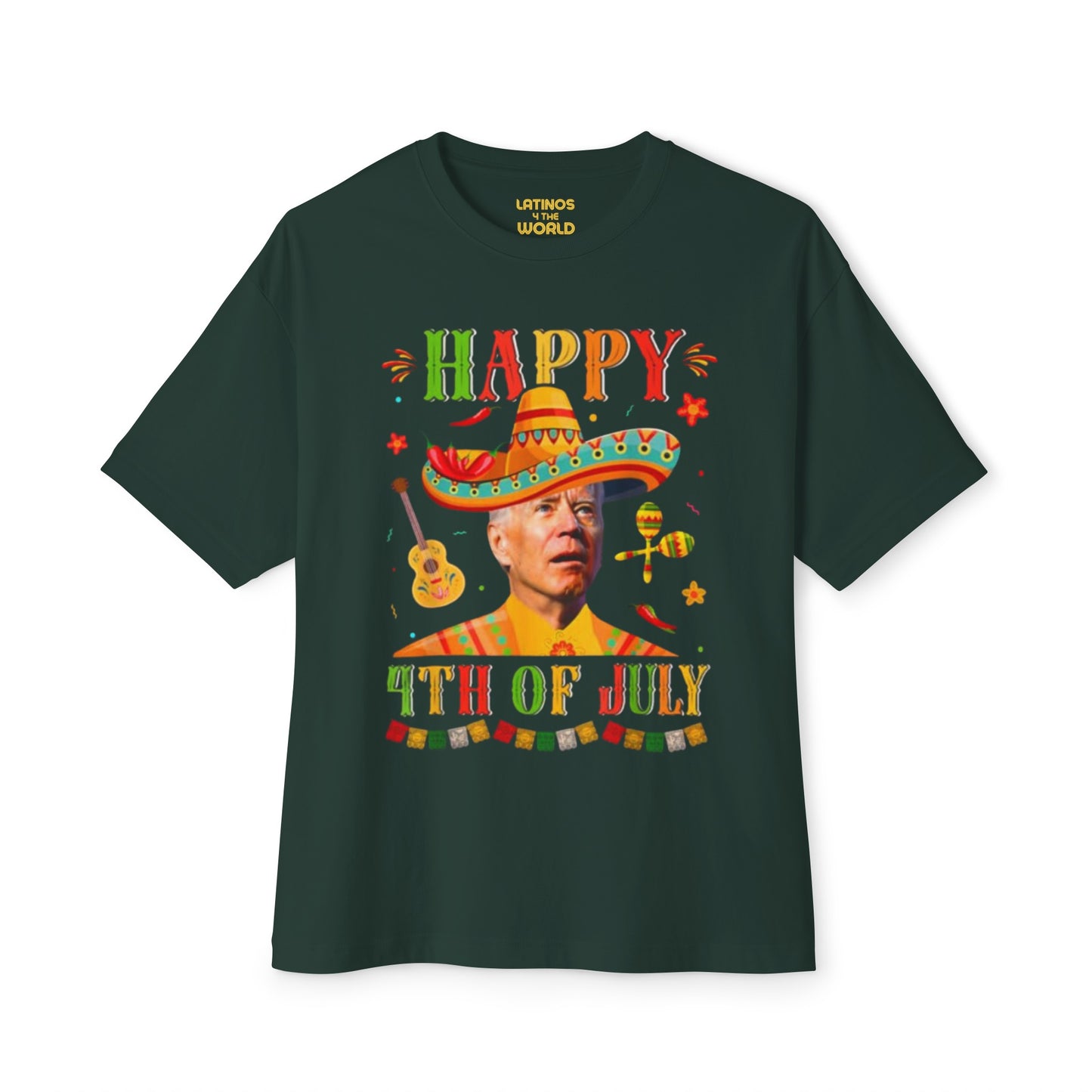 Happy 4th Of July or Cinco De Mayo Confused Joe Biden T-shirt | Funny Viral Latino Tees | Unisex - 3 Colors - Latinos 4 The World