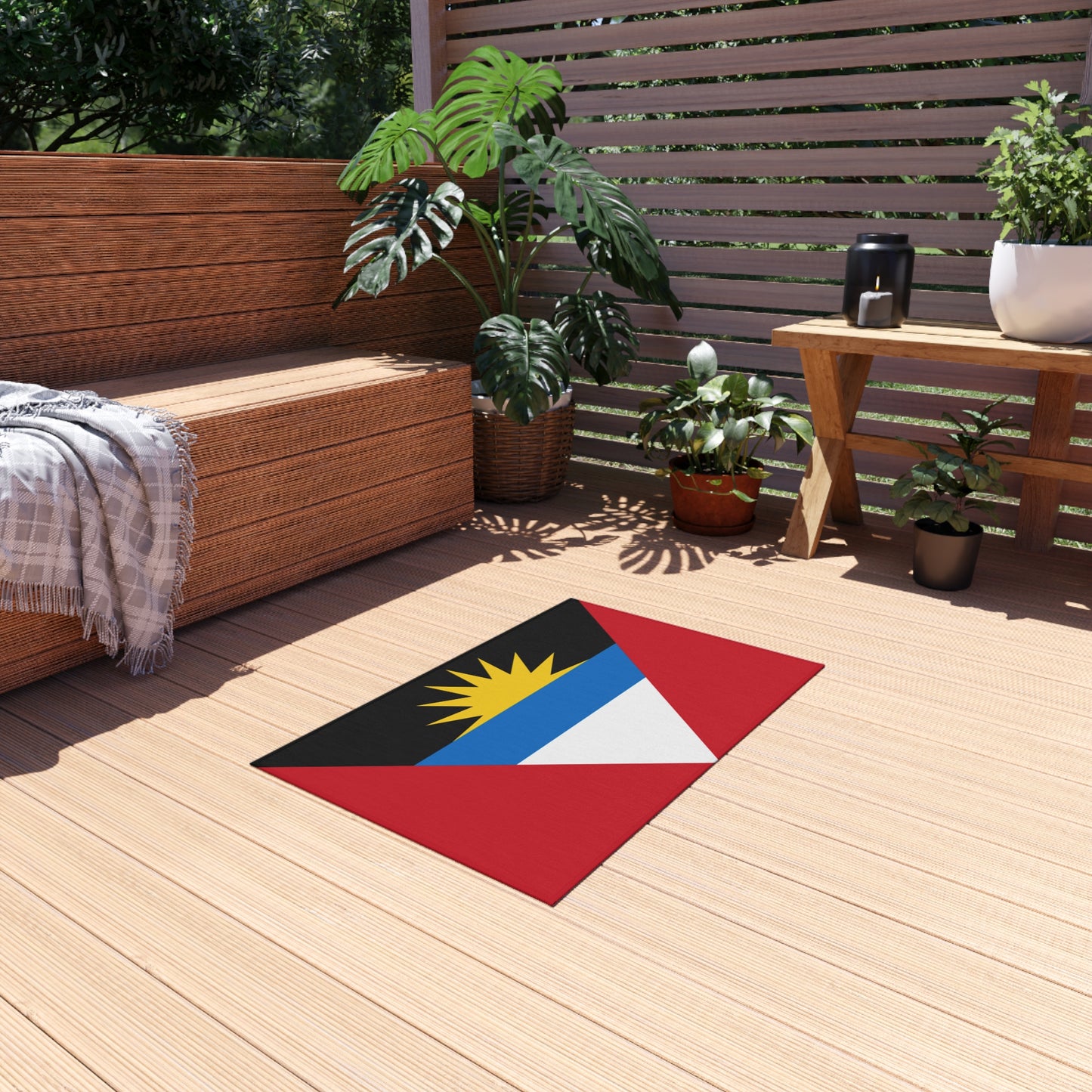 Flag Of Antigua and Barbuda Outdoor Non-Slip Door Mat | Saint John's | Antiguan Liberta | 24"x36" - Latinos 4 The World