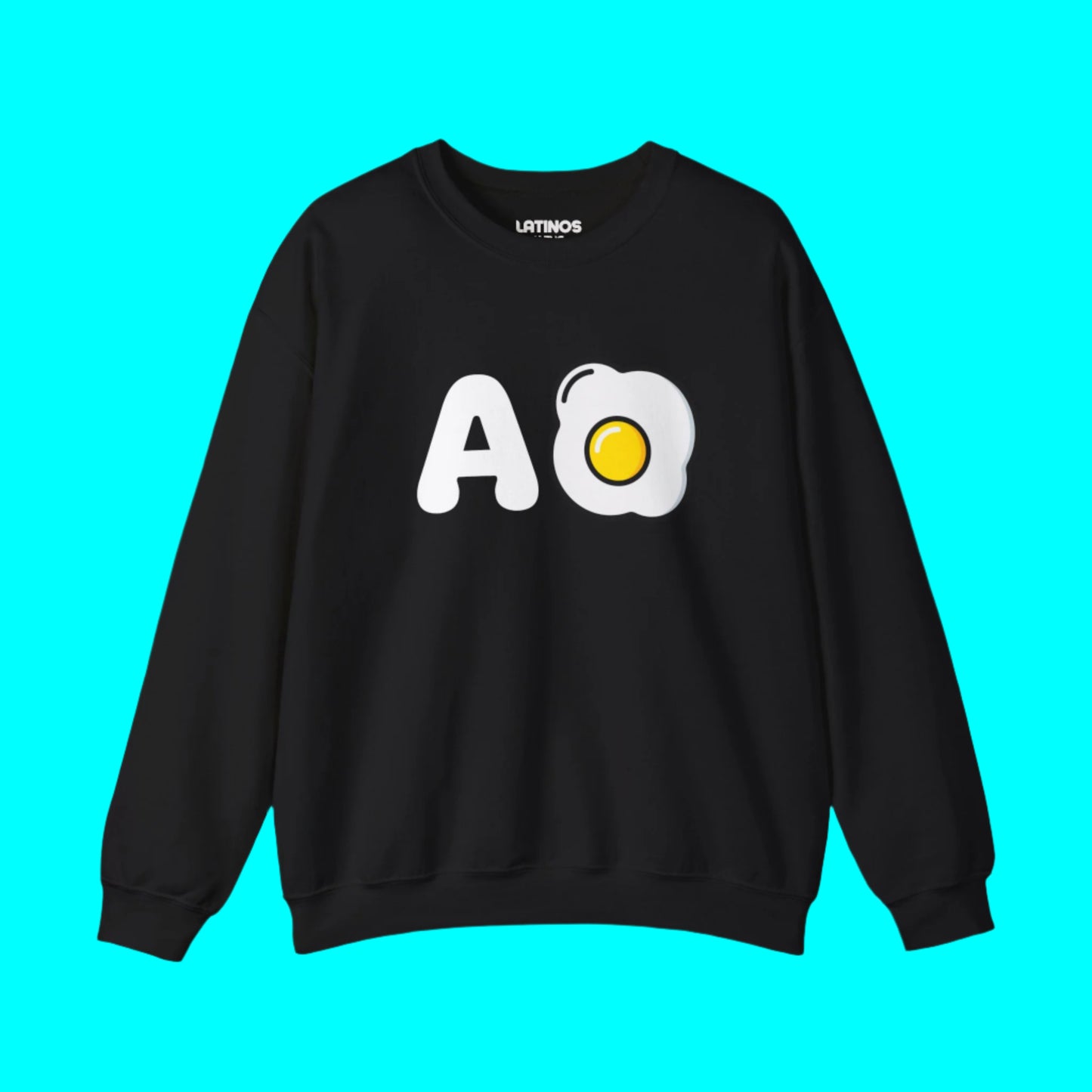 A Huevo Mexican/Central American Slang Fleece-Lined Crewneck Sweater | Mexico Joke Design Latino Pride Funny Viral - Latinos 4 The World