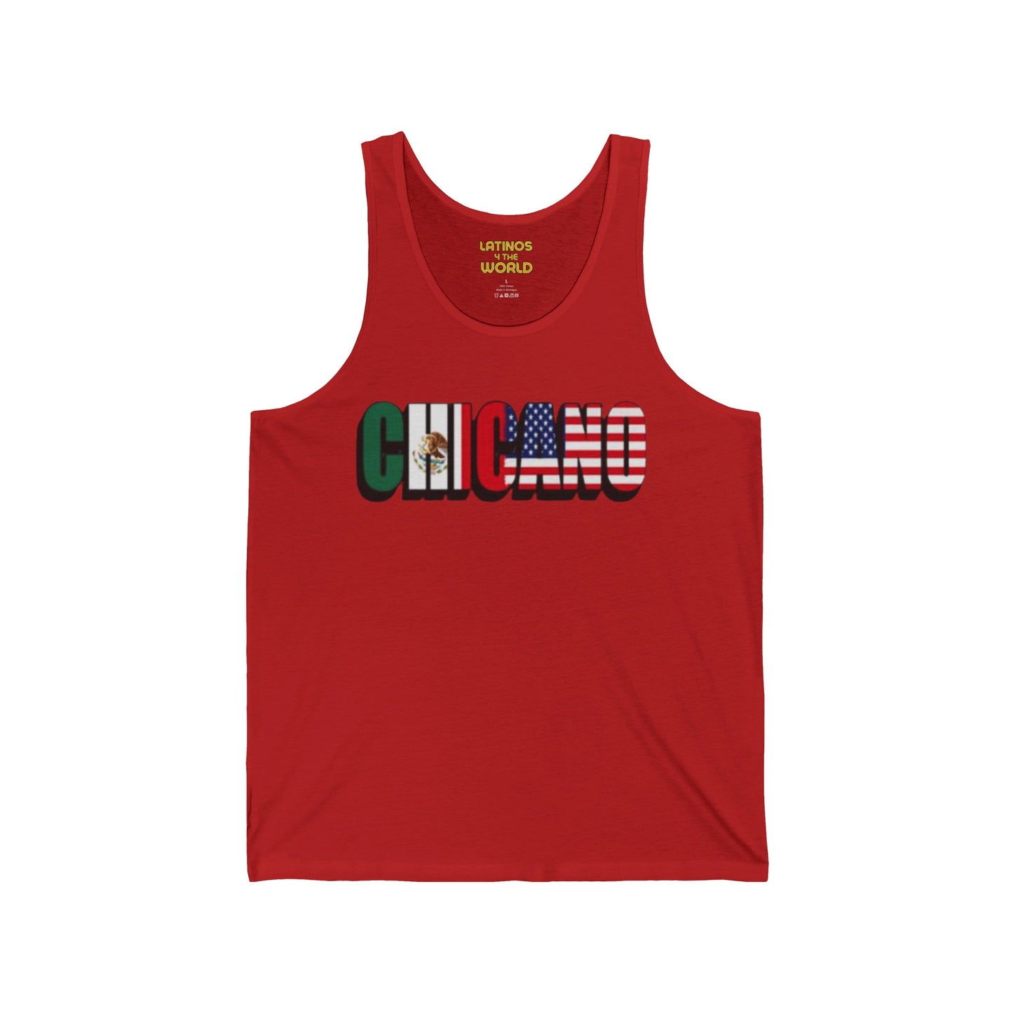 CHICANO Mexico + USA Tanktop | Light Cotton | 4th Of July Funny Viral Latino Tees | Unisex - 3 COLORS - Latinos 4 The World