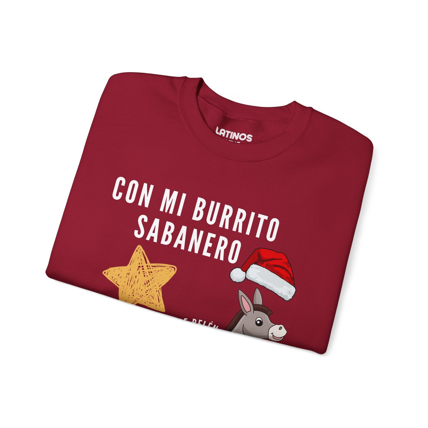 Con Mi Burrito Sabanero Voy Camino De Belen Navidad Christmas Sweater | 3 Colors - Latinos 4 The World