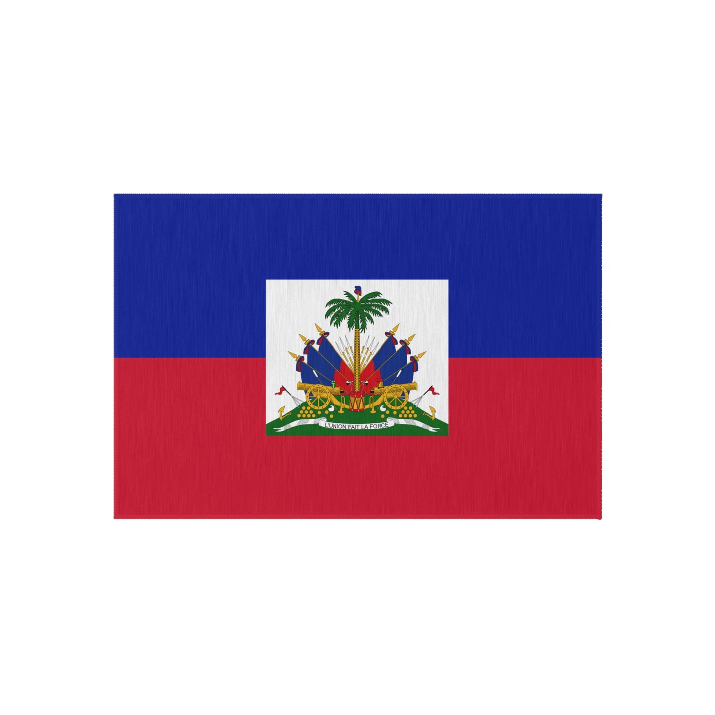 Flag Of Haiti Outdoor Non-Slip Door Mat | Port-Au-Prince | Carrefour | Delmas 73 | 24"x36" - Latinos 4 The World