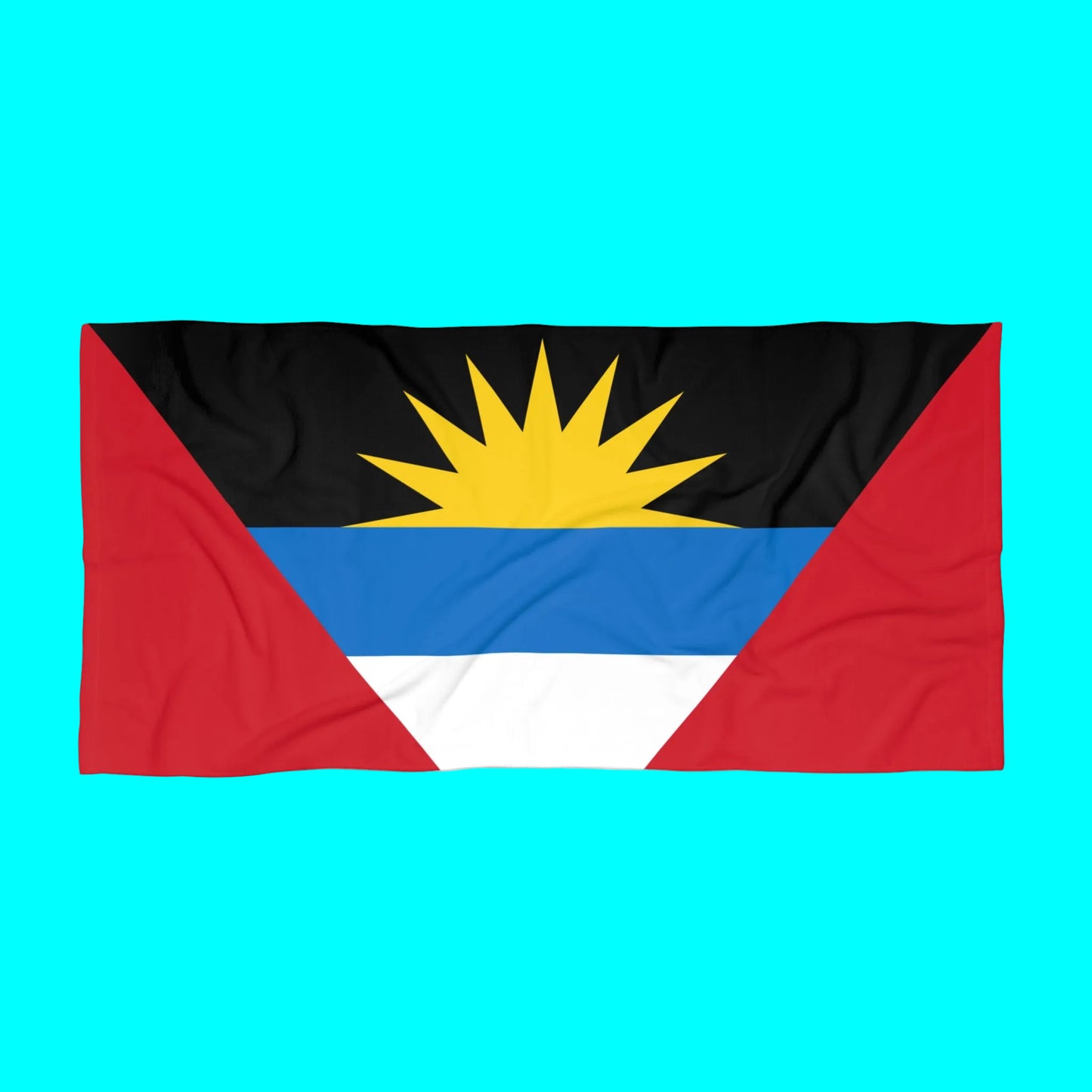 Antigua and Barbuda Beach Towel | Quality & Long Lasting - 2 Sizes | Antiguan Pride | Gift for Antiguan and Barbudans - Latinos 4 The World