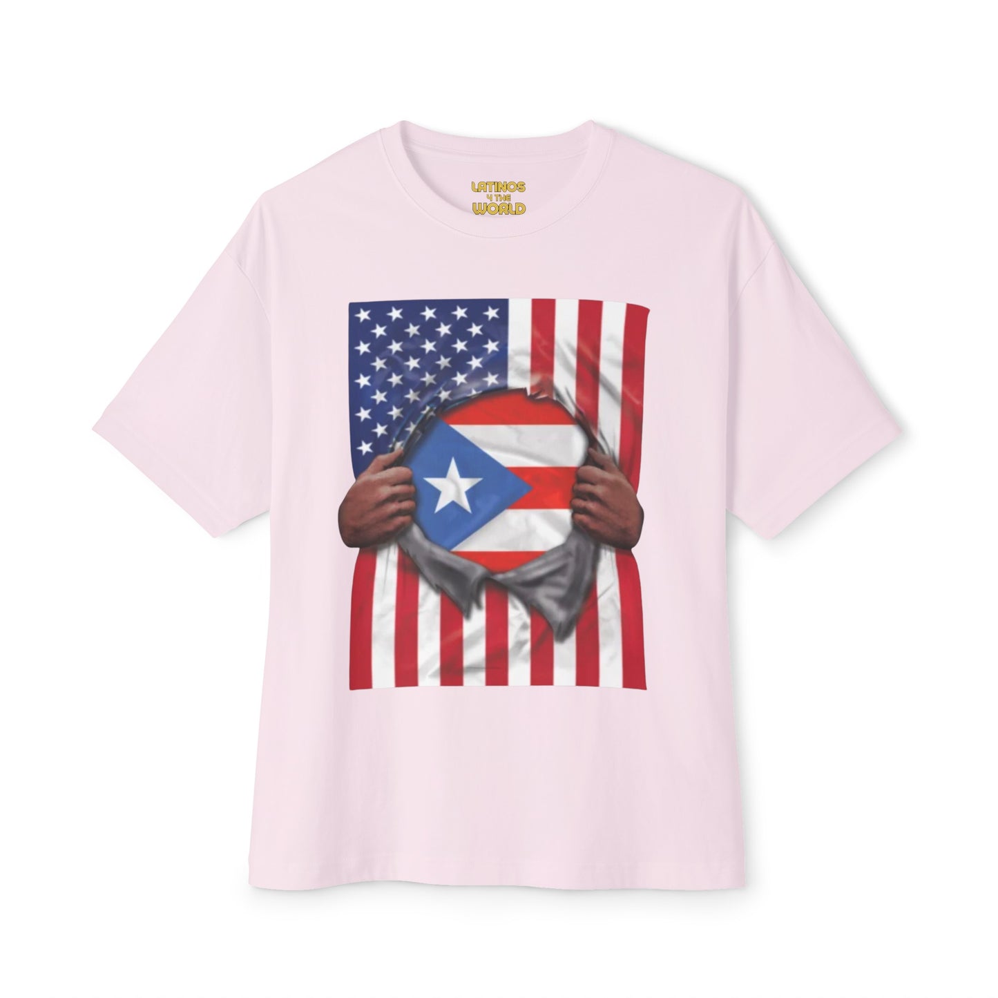 Puerto Rico Flag + USA Flag Pride T-shirt | Boricua Puerto Rican + American Pride 4th Of July | Funny Viral Latino Tees | Unisex - 4 Colors - Latinos 4 The World