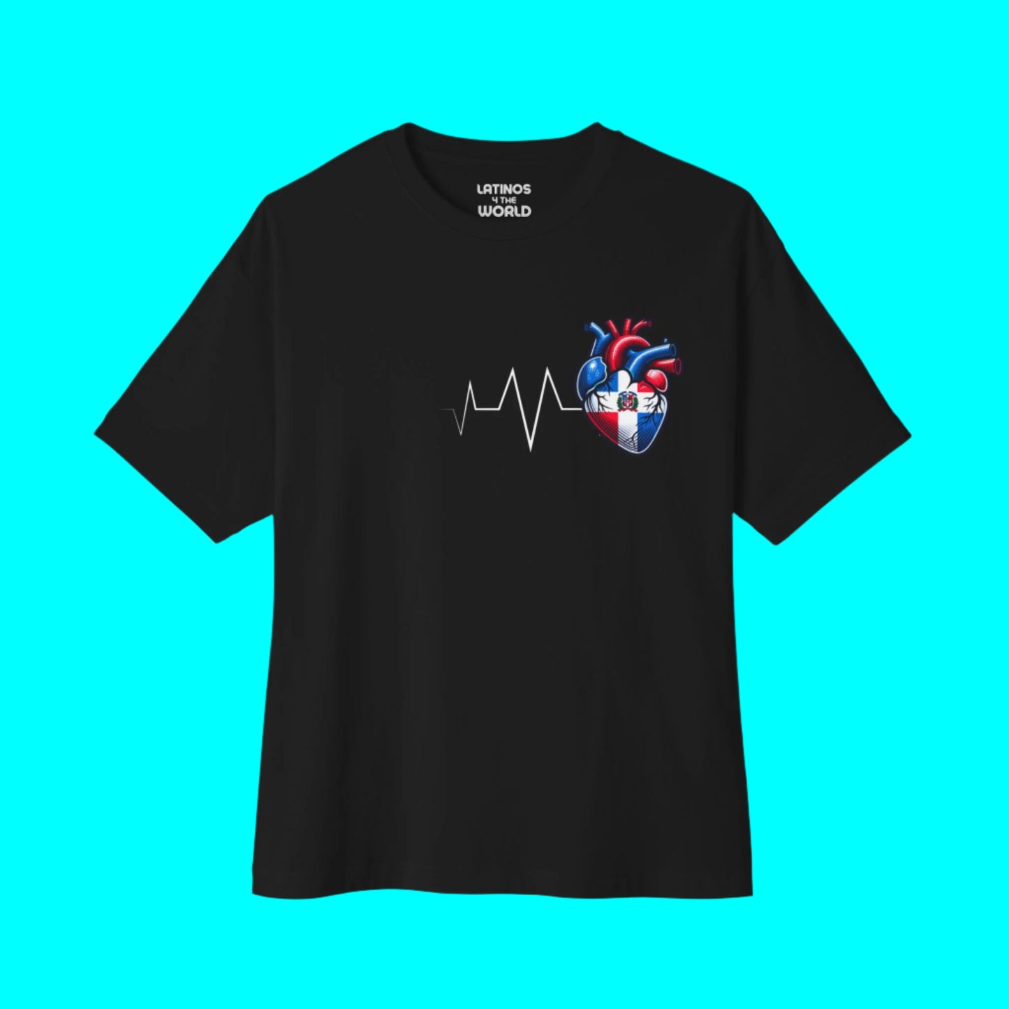 Dominican Republic Always In My Heart T-shirt | La Republica Dominicana Heartbeat Corazon | Latino Pride Funny Viral Tees