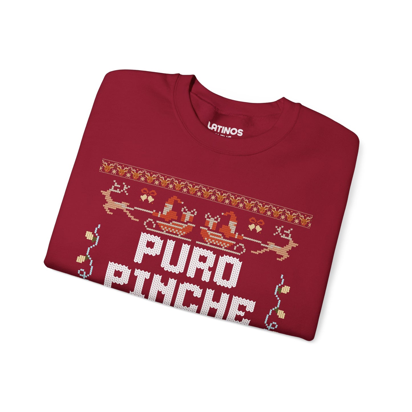 Puro Pinche Pari Chingo Latino Ugly Christmas Sweater | Funny Bling | 3 Colors - Latinos 4 The World