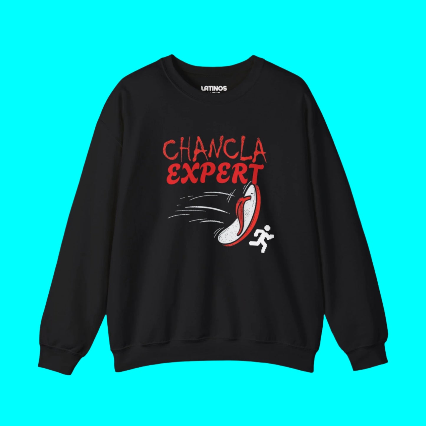 Chancla Expert Fleece-Lined Crewneck Sweater | Mother's Day Joke Design Latino Pride Funny Viral Pullover