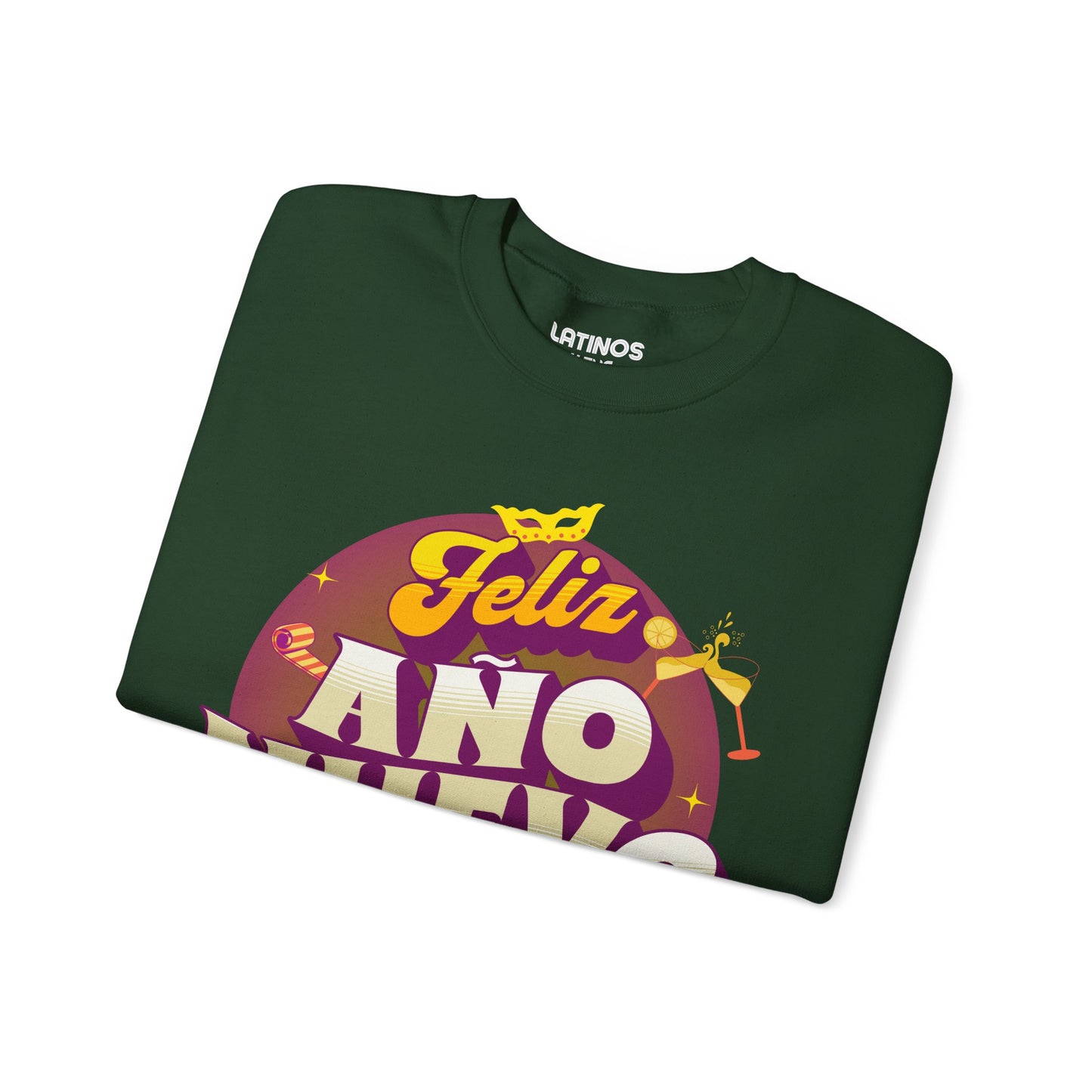 Feliz Año Nuevo Putos! 2025 Latino Happy New Year Crewneck Sweater | Funny NYE | 3 Colors - Latinos 4 The World