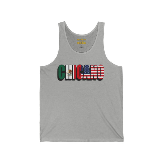 CHICANO Mexico + USA Tanktop | Light Cotton | 4th Of July Funny Viral Latino Tees | Unisex - 3 COLORS - Latinos 4 The World