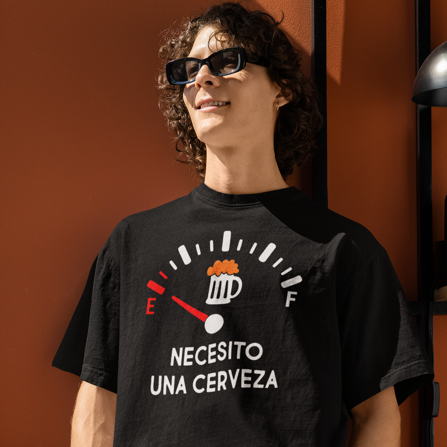 Necesito Una Cerveza Tank on E T-shirt | I Need A Beer, Gas Tank Empty Not Full, Funny Latino Meme T-shirts | Unisex - 3 Colors - Latinos 4 The World