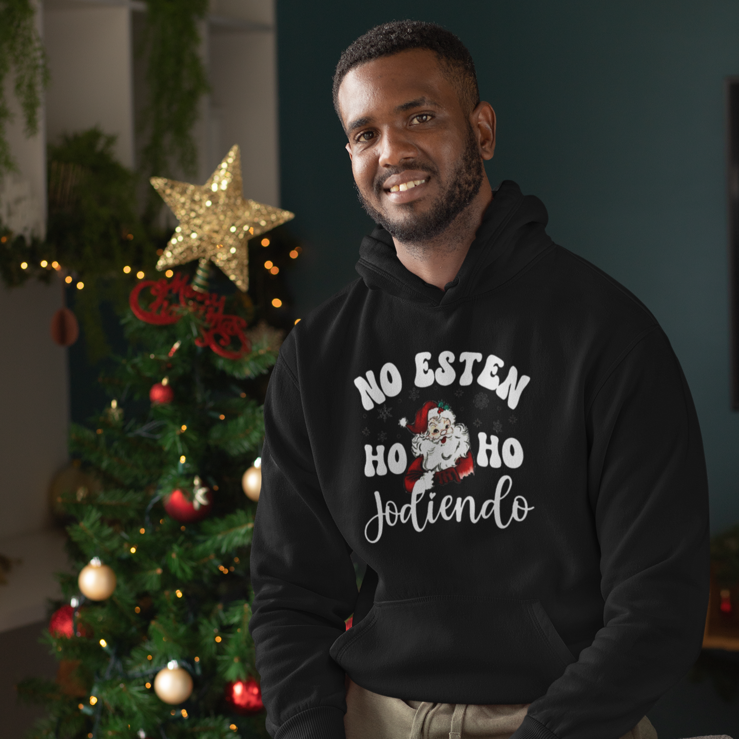 No Esten Ho Ho Jodiendo Santa Claus Comfy Christmas Hoodie | Latino | 3 COLORS - Latinos 4 The World