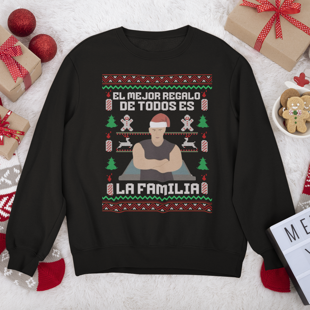 El Mejor Regalo De Todos Es La Familia Vin Fast Furious Latino Ugly Christmas Sweater | Diesel 3 Colors - Latinos 4 The World