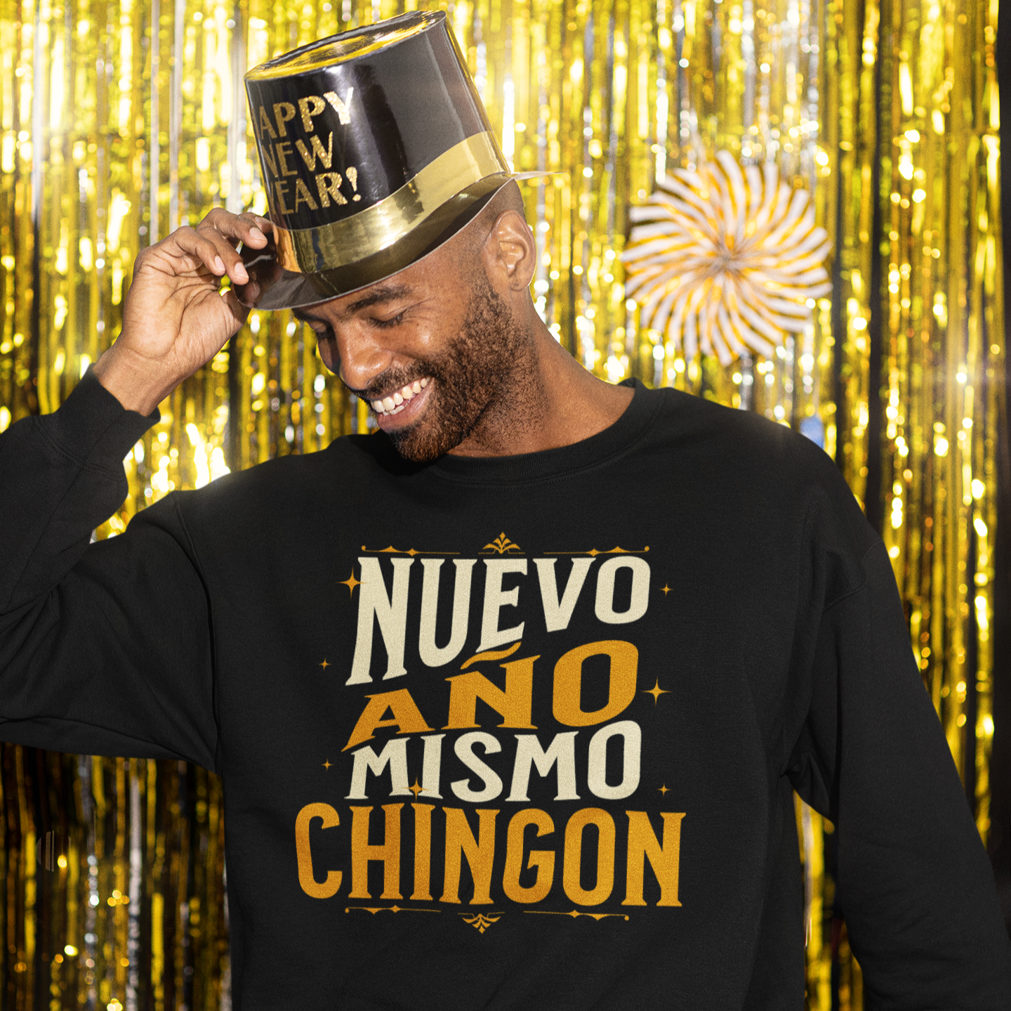 Nuevo Año Mismo Chingon Latino Happy New Year 2025 Crewneck Sweater | Funny Nuevo Año | 3 Colors - Latinos 4 The World