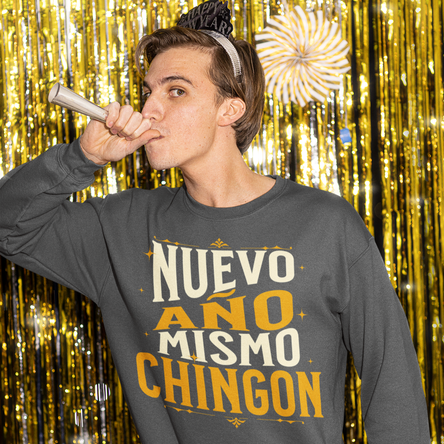 Nuevo Año Mismo Chingon Latino Happy New Year 2025 Crewneck Sweater | Funny Nuevo Año | 3 Colors - Latinos 4 The World