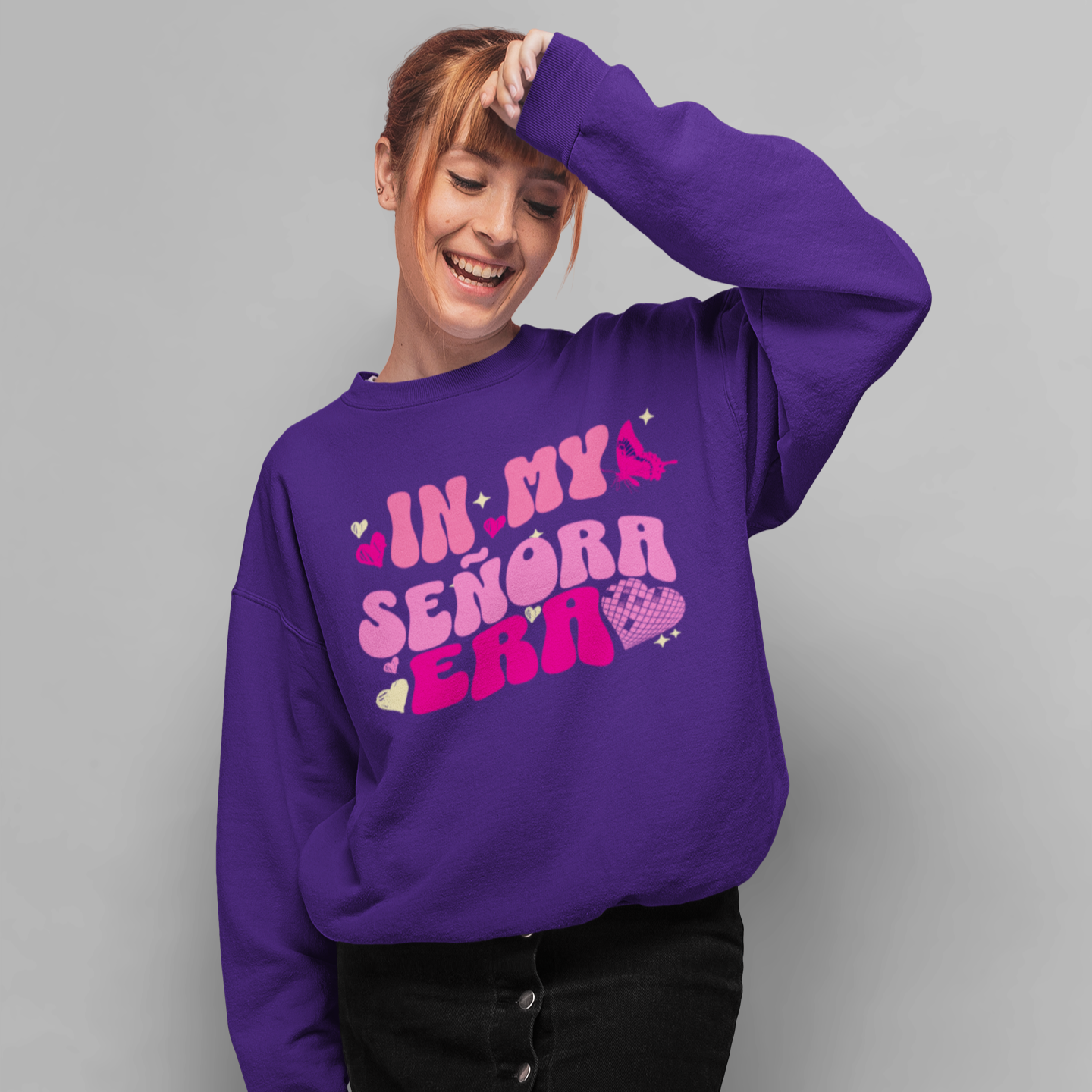 In My Señora Era Latina Mom Comfy Crewneck Sweater | Funny Viral Latino | 3 Colors - Latinos 4 The World