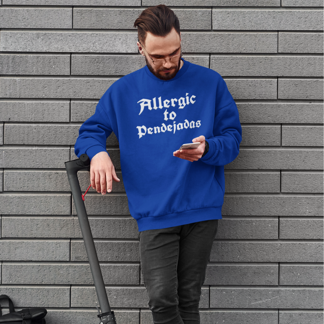 Allergic To Pendejadas (BS) Crewneck Sweatshirt | Fleece-Lined Crewneck | 3 Colors - Latinos 4 The World