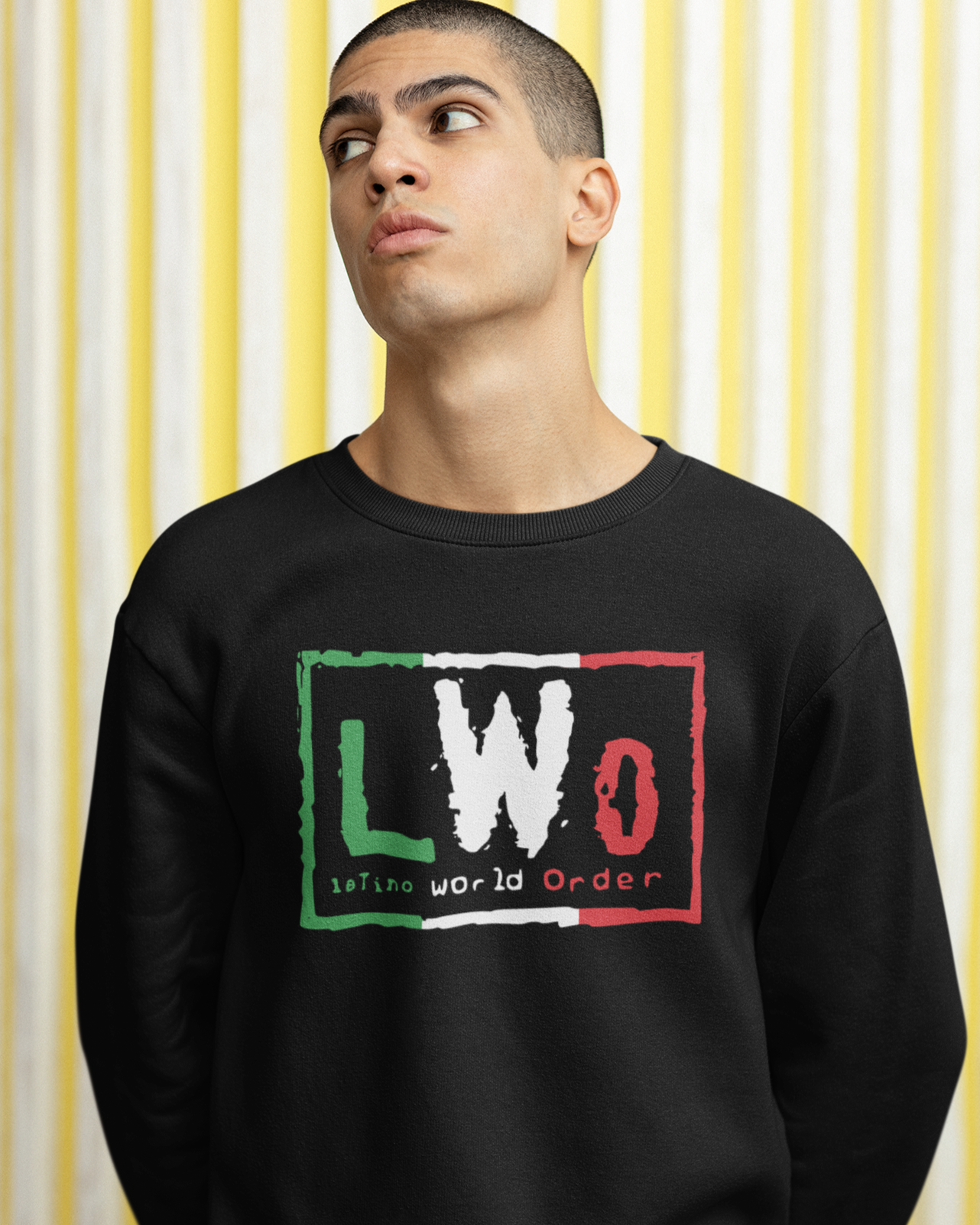 LWO Latino World Order Fleece-Lined Crewneck Sweater | Viral Funny Latino Pride Tees | 3 Colors