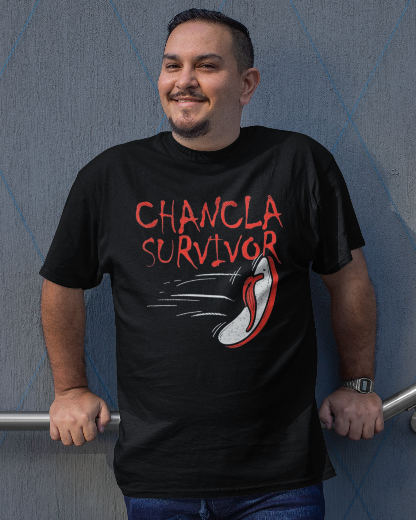Chancla Survivor T-shirt | Chancleta Joke Design Latino Pride Funny Viral Tees