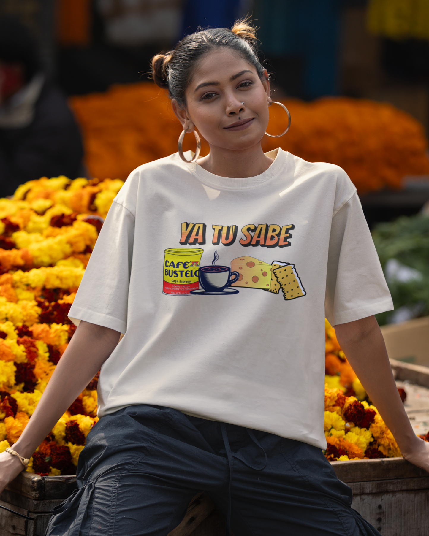 Ya Tu Sabe Bustelo Cafe Galletas Queso T-shirt | Coffee, Crackers, Cheese Latino Pride Funny Viral Tees