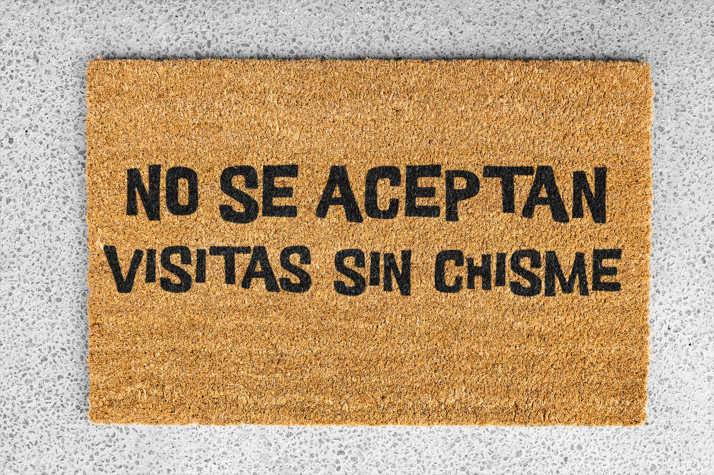 No Se Aceptan Visitas Sin Chisme Funny Non-Slip Doormat | Home Decor For Latinos | 18" x 30"