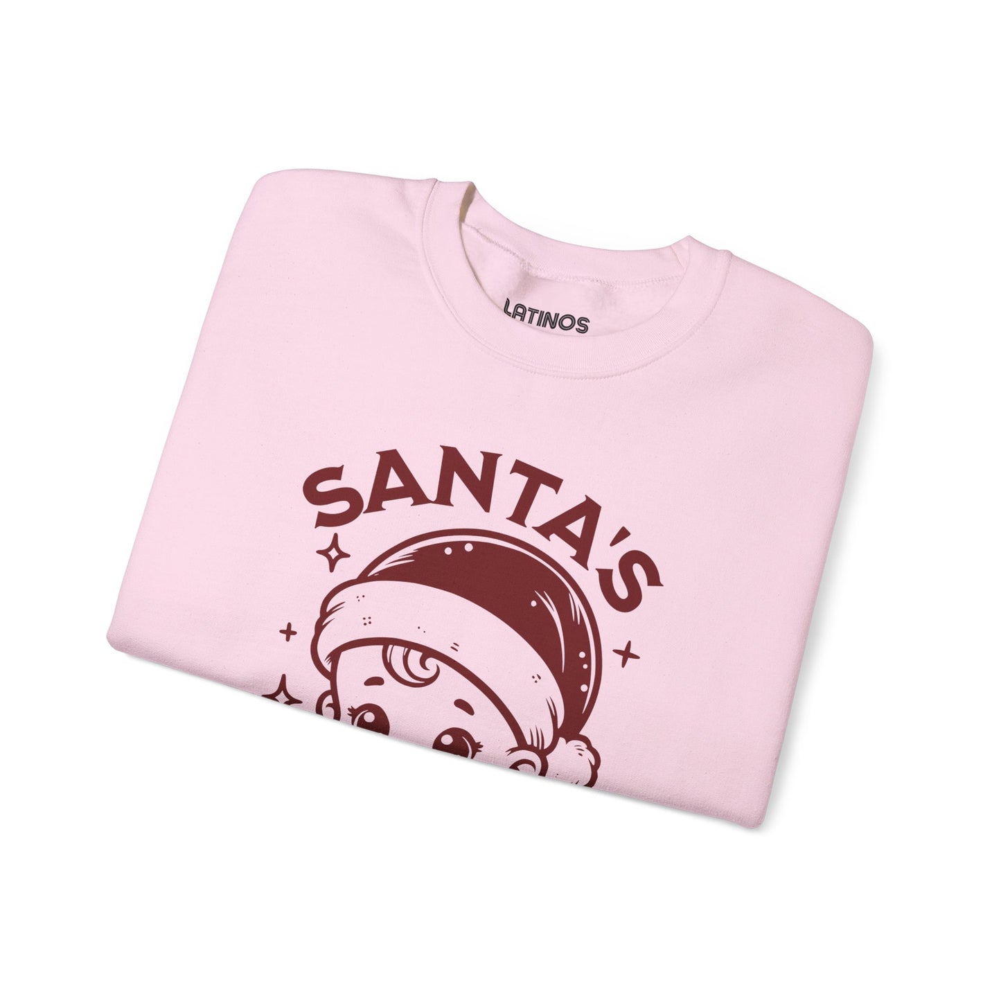 Santa's Little Chismosa Funny Latina Comfy Christmas Crewneck Sweater | 3 Colors - Latinos 4 The World