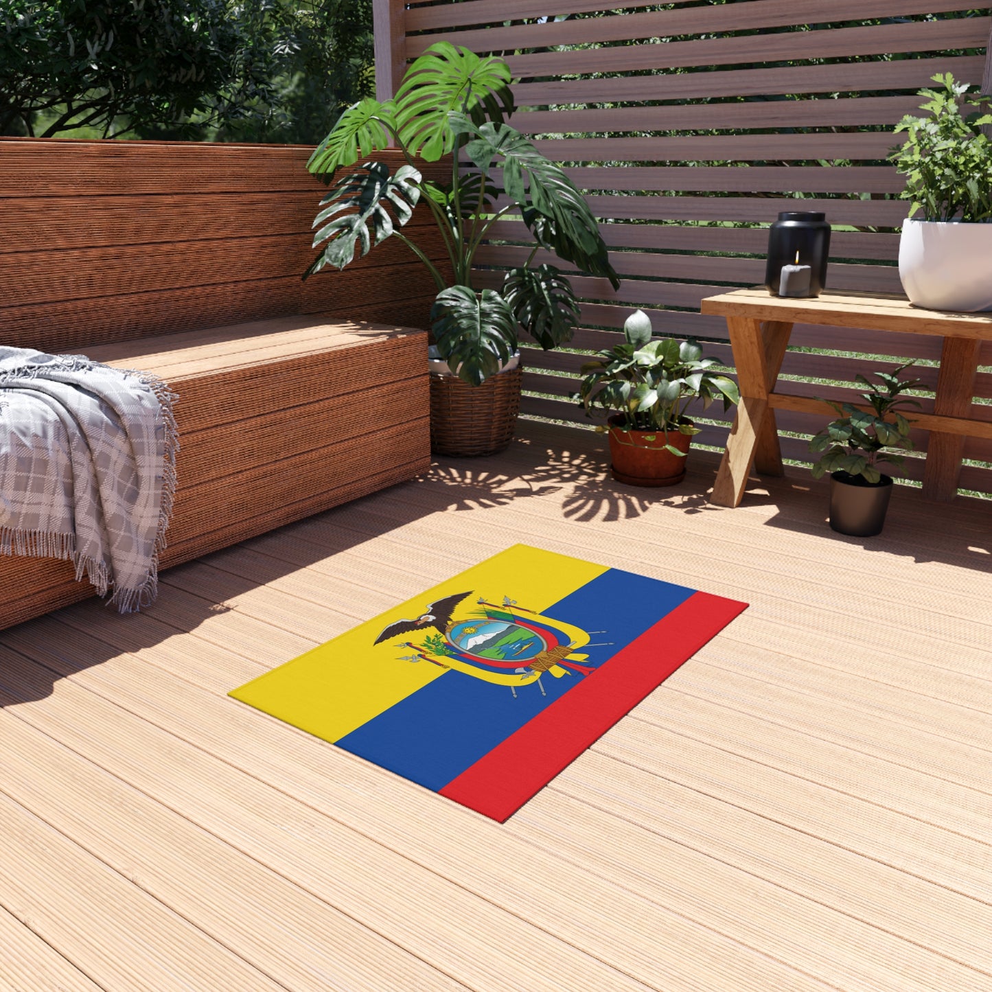 Flag Of Ecuador Outdoor Non-Slip Door Mat | Copa America | 24"x36" - Latinos 4 The World