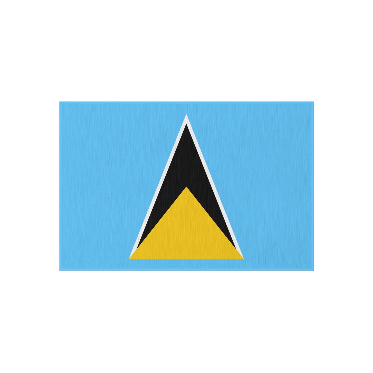 Flag Of Saint Lucia Outdoor Non-Slip Door Mat | St. Lucia Gros Islet | Castries | Dennery | 24"x36" - Latinos 4 The World