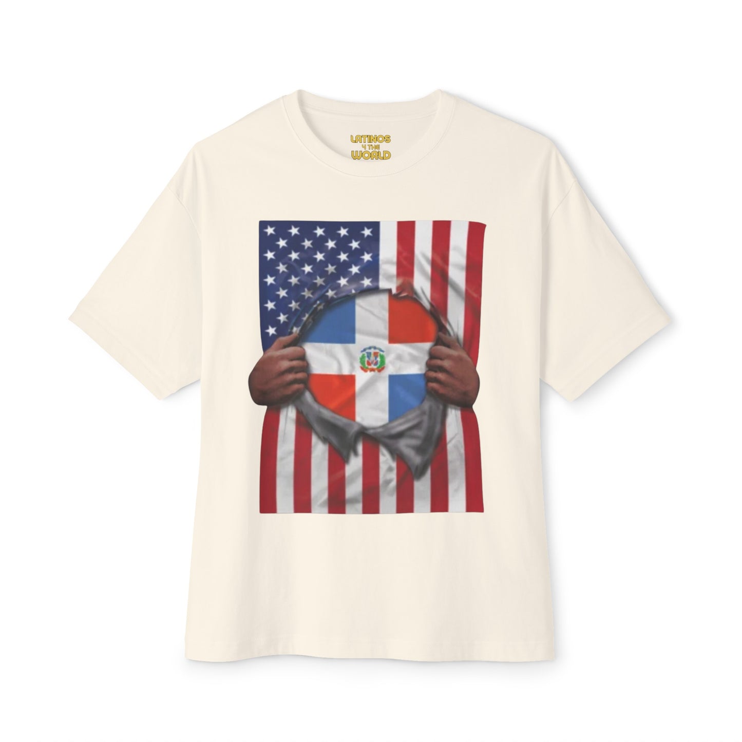 Dominican Republic Flag + USA Flag Pride T-shirt | Dominican + American Pride 4th Of July | Funny Viral Latino Tees | Unisex - 4 Colors - Latinos 4 The World
