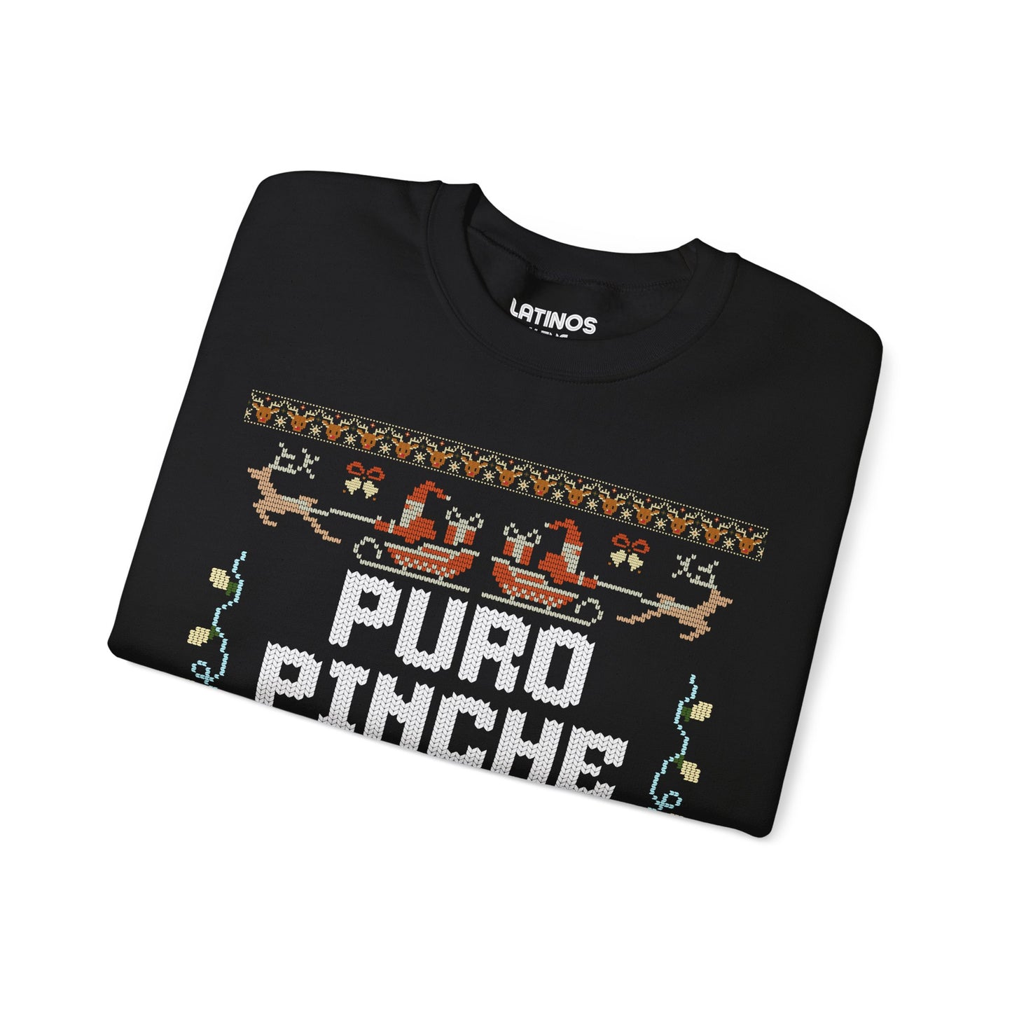 Puro Pinche Pari Chingo Latino Ugly Christmas Sweater | Funny Bling | 3 Colors - Latinos 4 The World