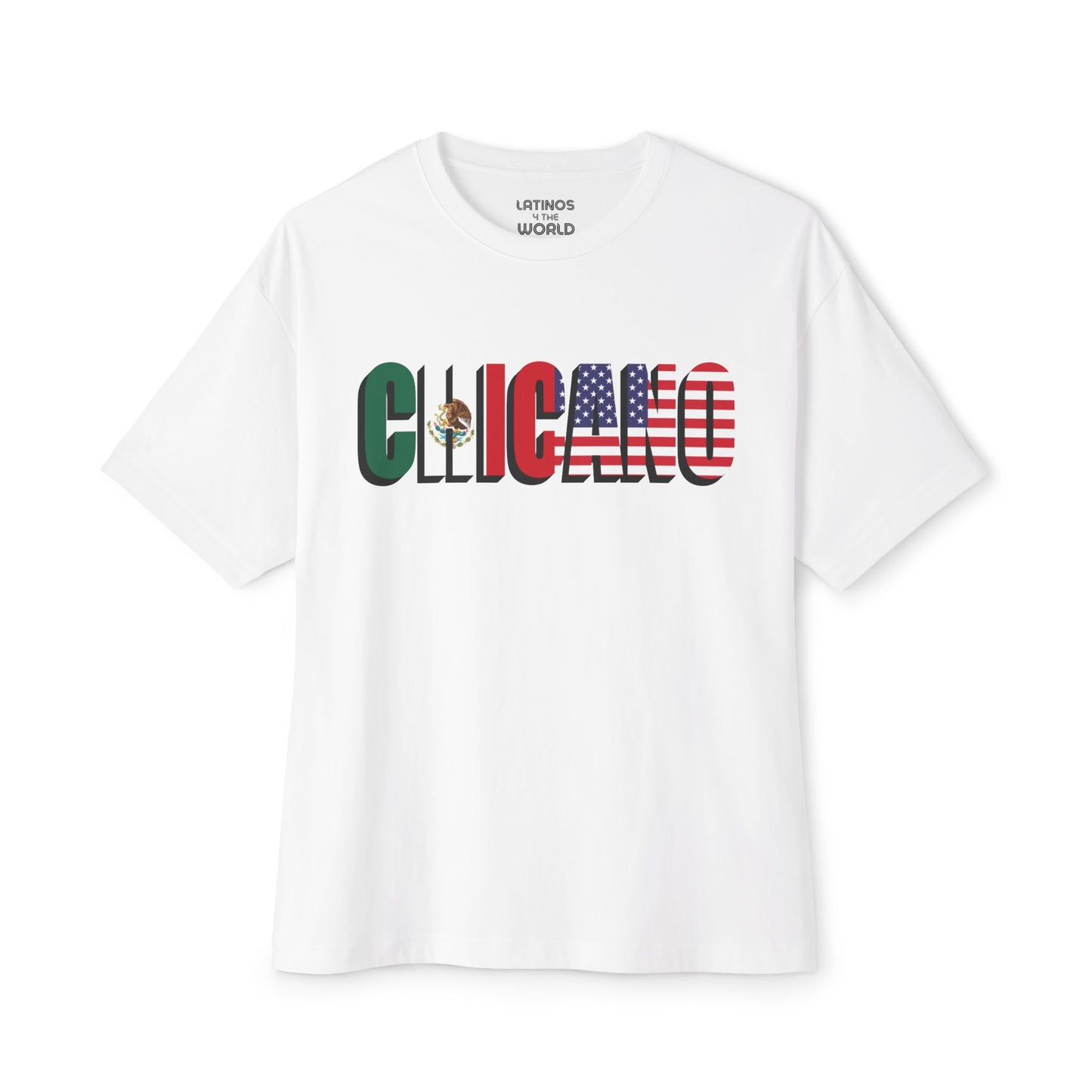 CHICANO Mexico + USA Flag T-shirt | American Pride 4th Of July | Funny Viral Latino Tees | Unisex - 3 Colors - Latinos 4 The World