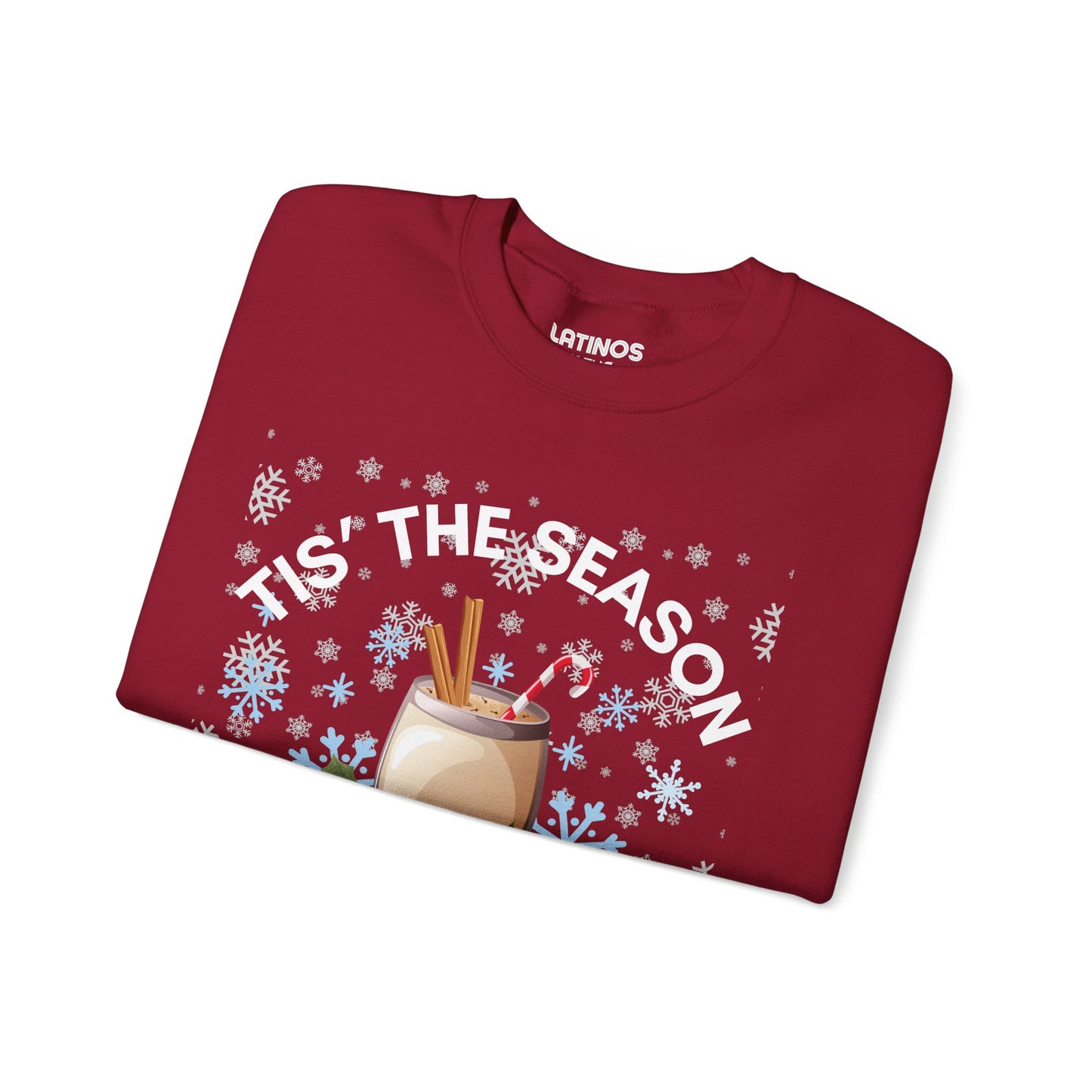 Tis The Season For Coquito Navidad Boricua Christmas Crewneck Sweater | 3 Colors - Latinos 4 The World