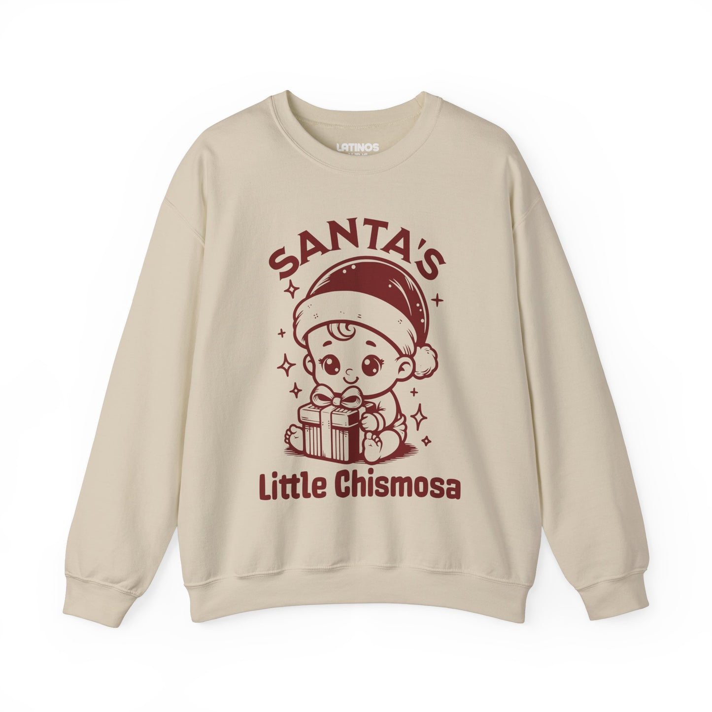 Santa's Little Chismosa Funny Latina Comfy Christmas Crewneck Sweater | 3 Colors - Latinos 4 The World