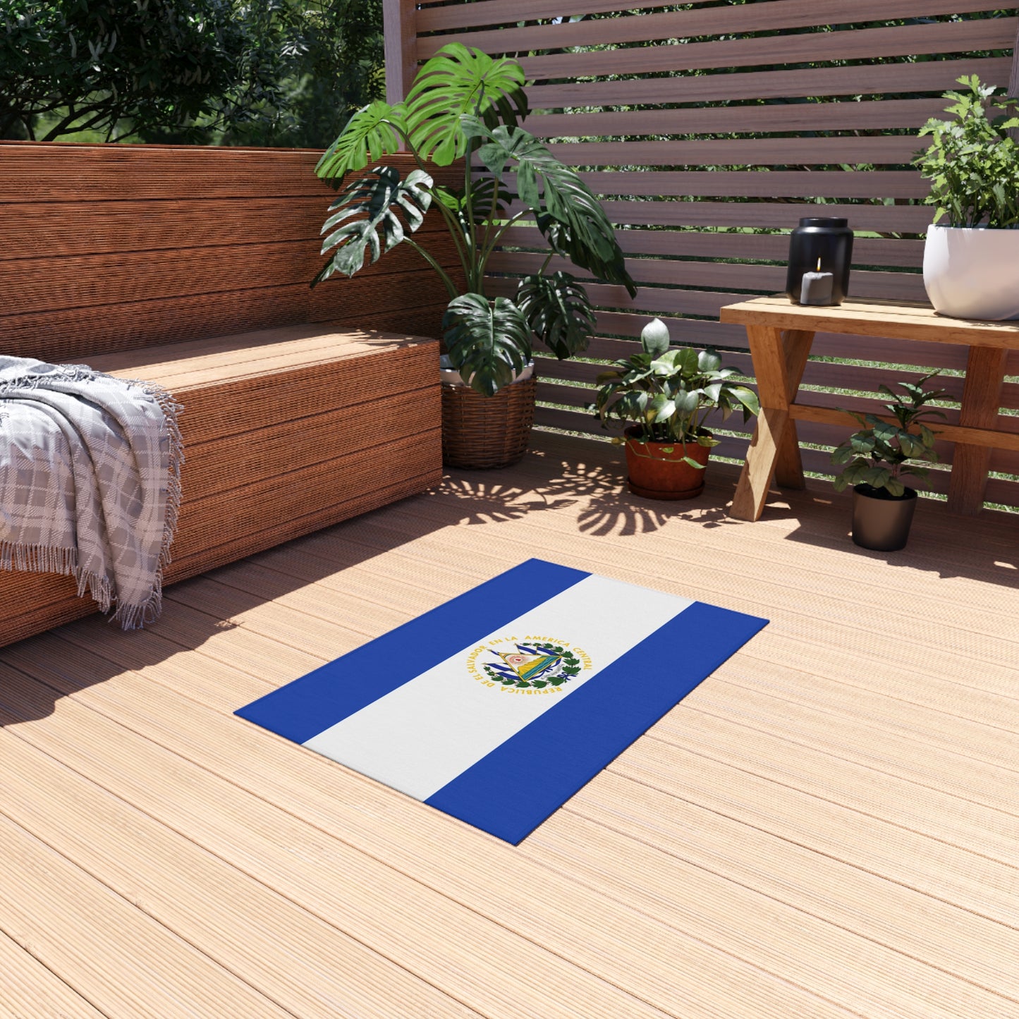 Flag Of El Salvador Outdoor Non-Slip Door Mat | San Salvador | Soyapango | Santa Ana | 24"x36" - Latinos 4 The World