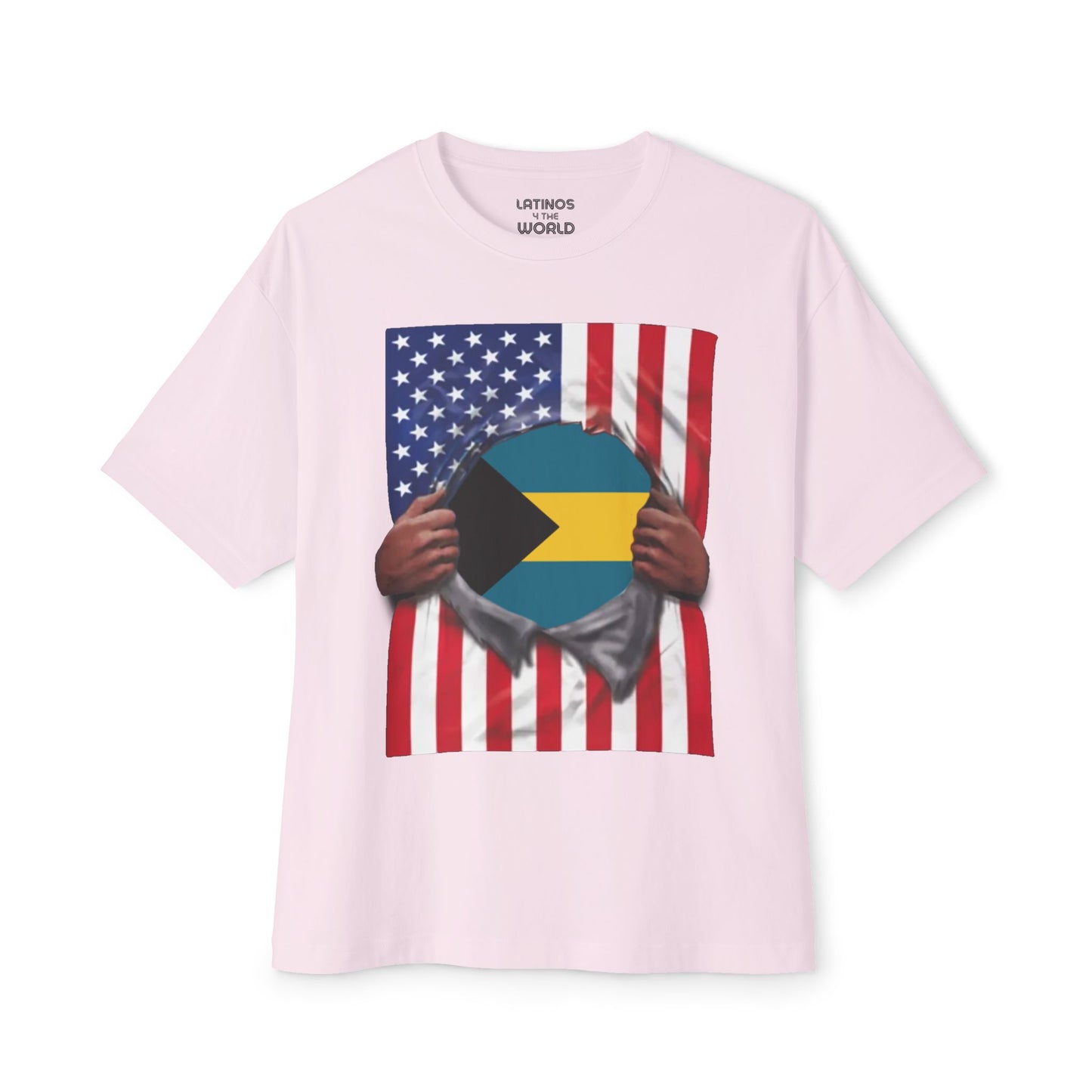 Bahamas + USA Flag T-shirt | Bahamian + American Flag Rip 4th Of July | Funny Latino Tees | 4 Colors - Latinos 4 The World