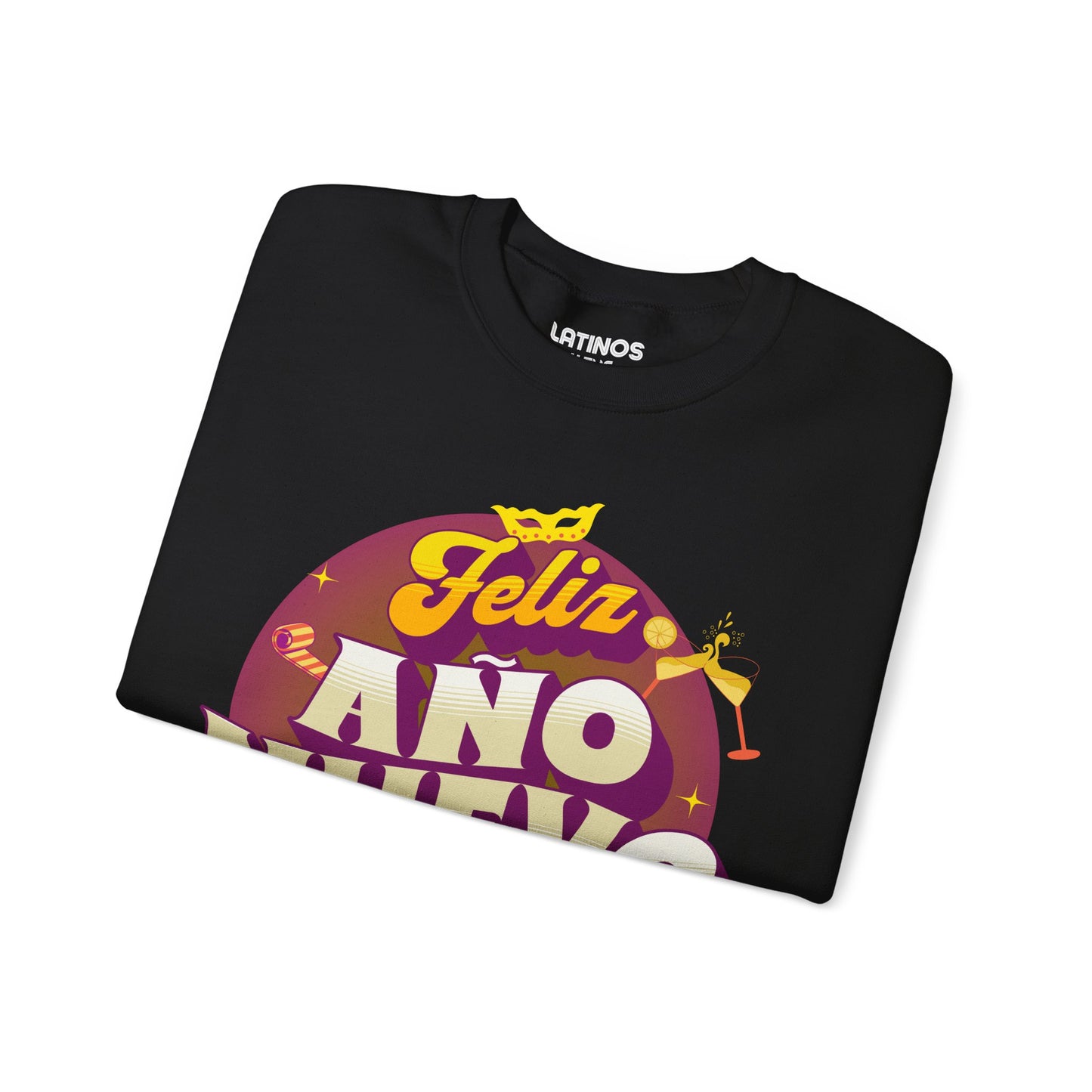 Feliz Año Nuevo Putos! 2025 Latino Happy New Year Crewneck Sweater | Funny NYE | 3 Colors - Latinos 4 The World