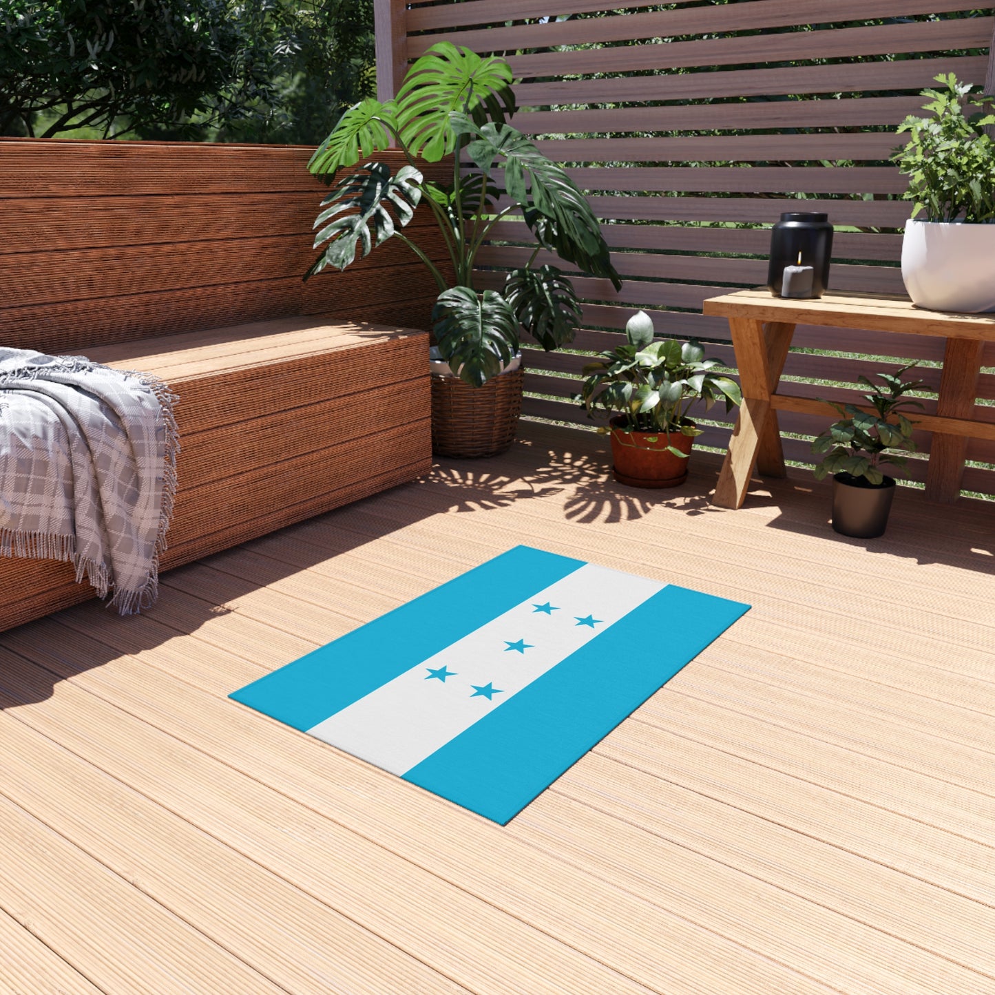 Flag Of Honduras Outdoor Non-Slip Door Mat | Tegucigalpa | Roatan | San Pedro Sula | Gift for Hondurans | 24"x36" - Latinos 4 The World