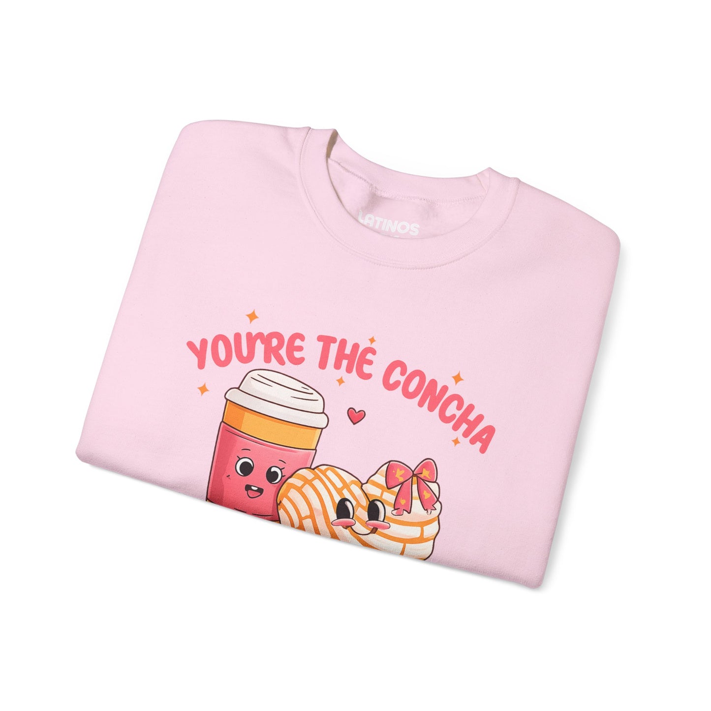 You're The Concha to My Cafecito Funny Pan Dulce Latino Valentine's Day Comfy Crewneck Sweater | Viva Mexico | 3 Colors