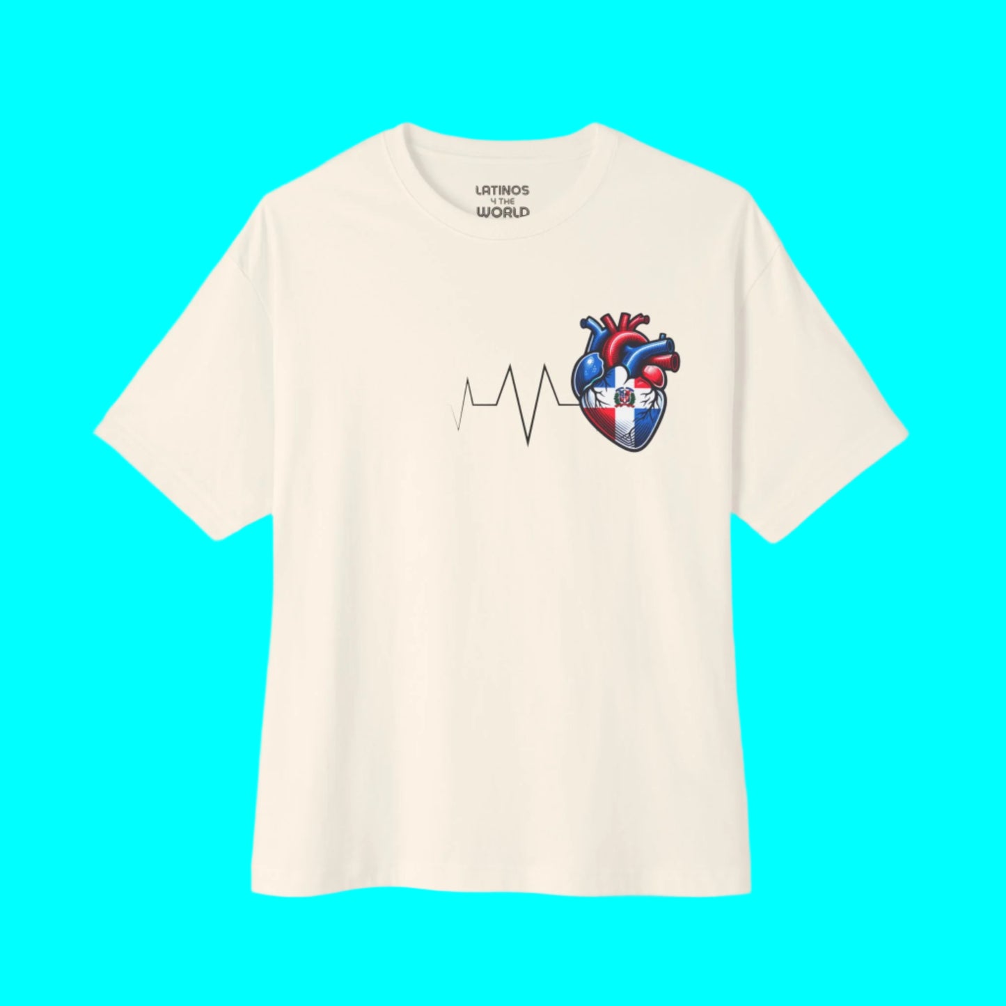 Dominican Republic Always In My Heart T-shirt | La Republica Dominicana Heartbeat Corazon | Latino Pride Funny Viral Tees