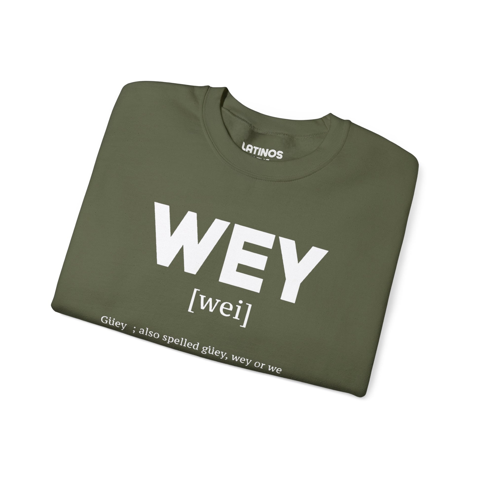 Wey Guey Definition Crewneck Sweatshirt | Funny Latino Fleece-Lined Crewneck | 3 Colors Available - Latinos 4 The World