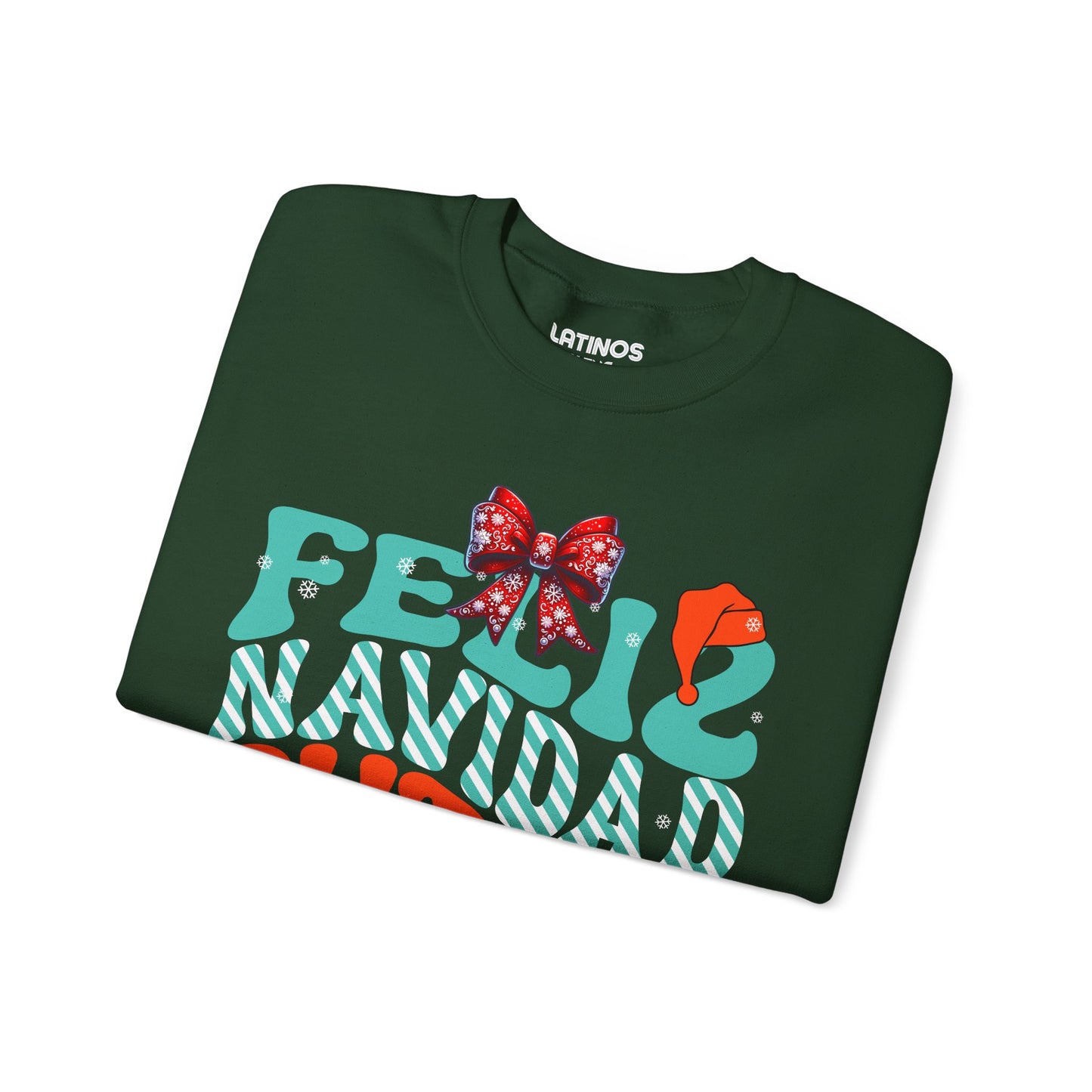 Feliz Navidad Putos! Christmas Comfy Crewneck Sweater | Latino Holiday 3 Colors - Latinos 4 The World